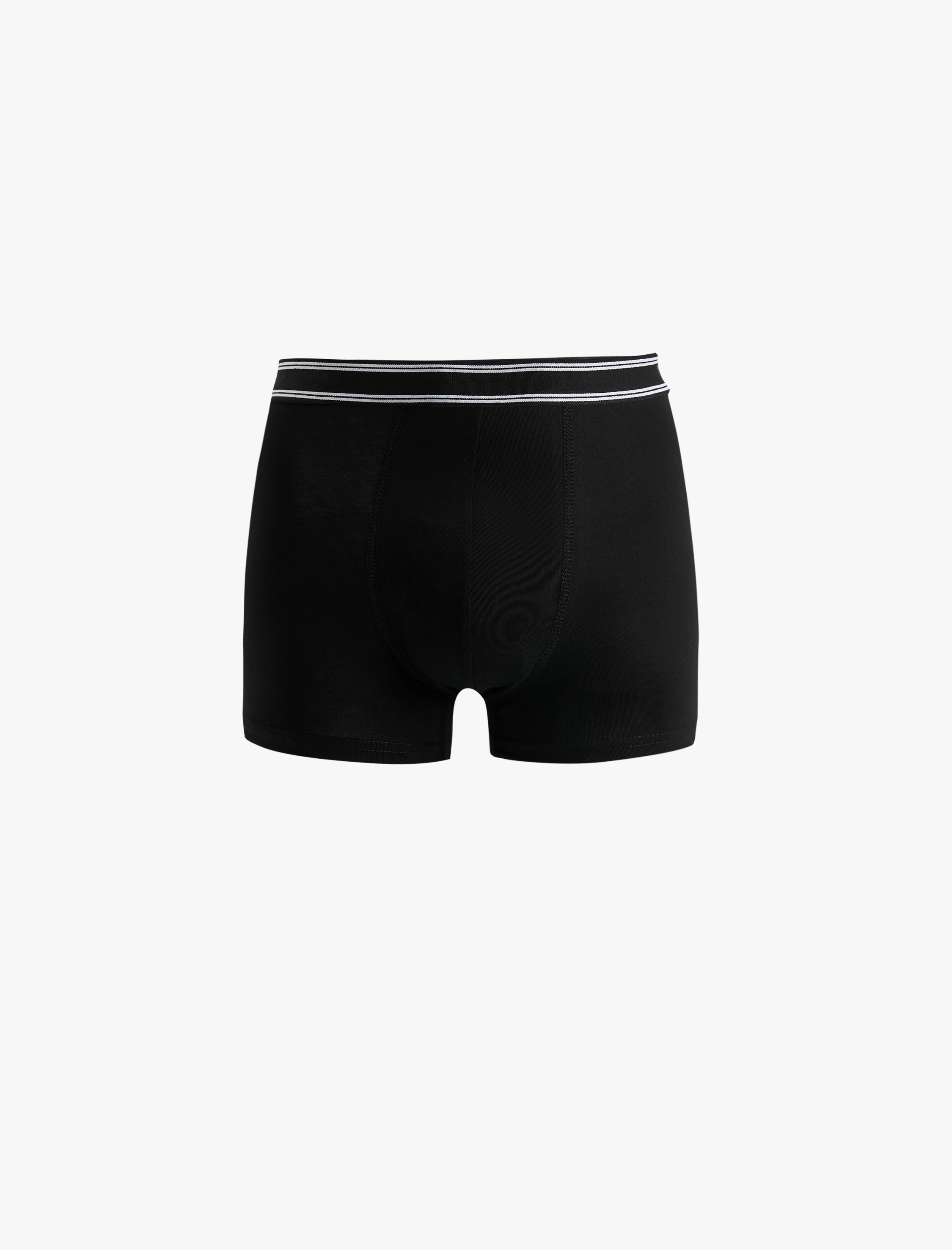   Pamuklu Baskılı Bel Detaylı 3'lü Boxer Seti