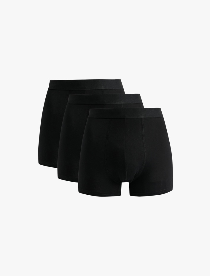  Pamuklu Basic 3'lü Boxer Seti