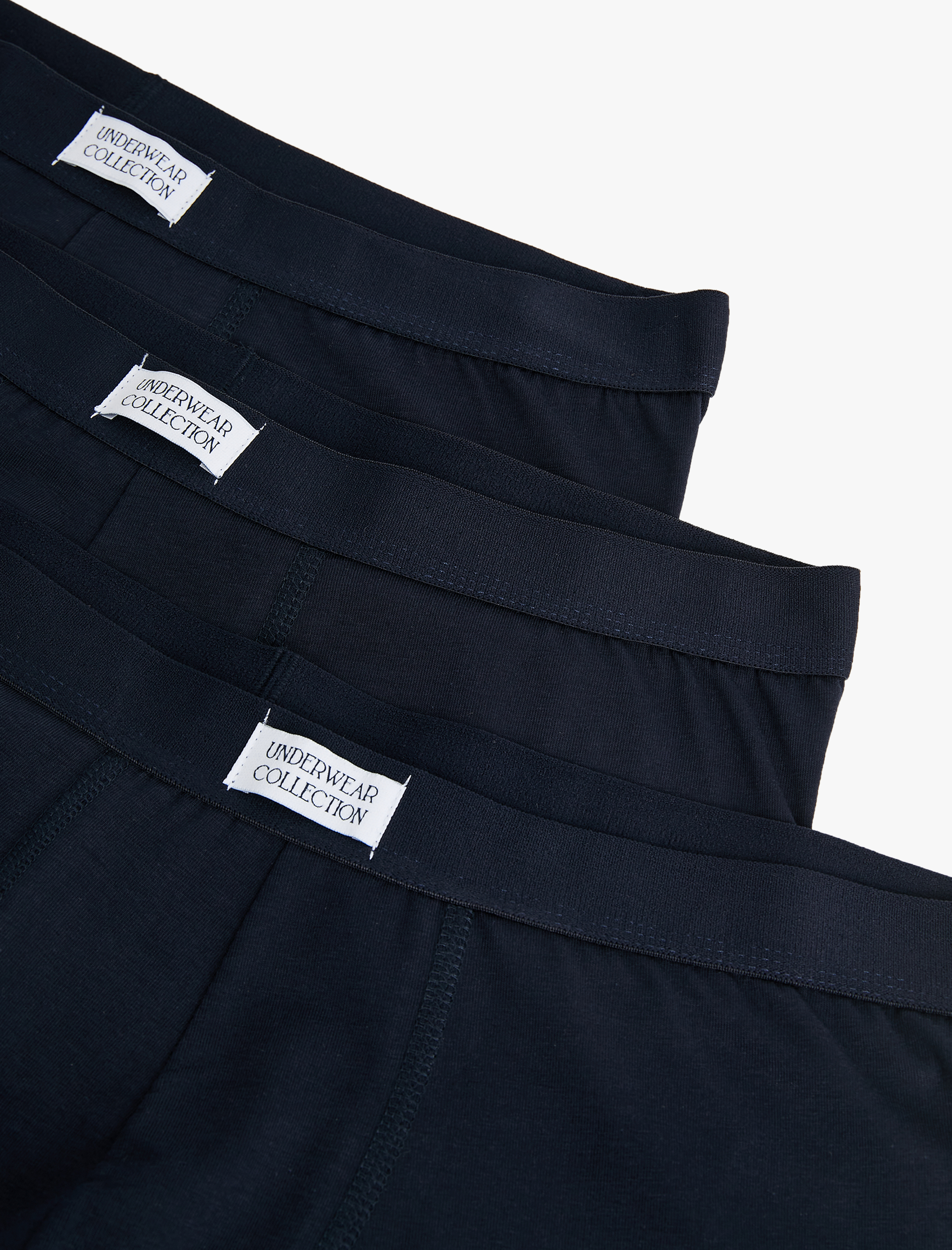   Pamuklu Etiket Detaylı 3'lü Boxer Seti