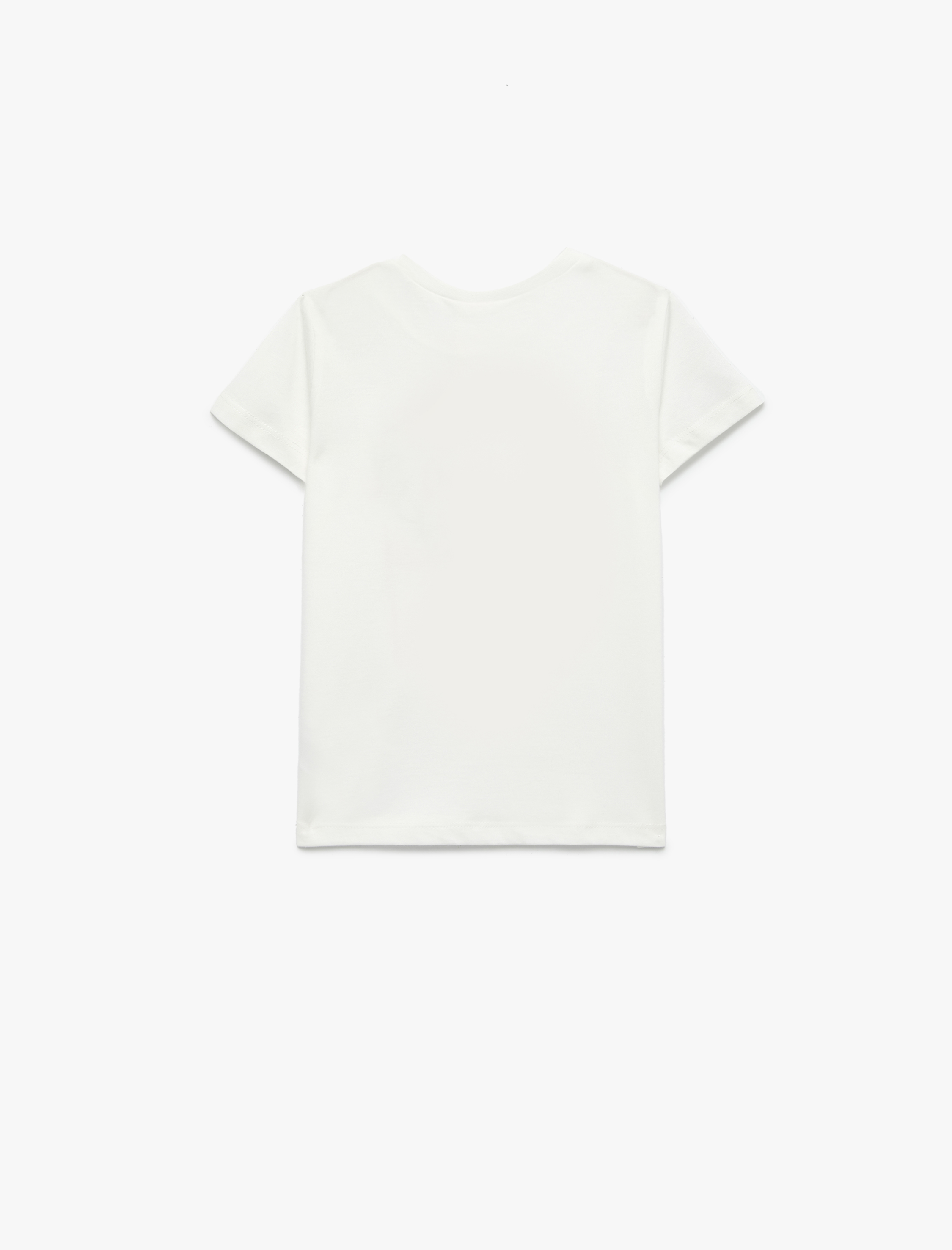  Kız Bebek Çiçek Baskılı Kısa Kollu Bisiklet Yaka Pamuklu Tişört