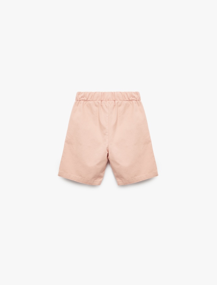 Erkek Çocuk Beli Lastikli Pamuklu Cepli Basic Şort