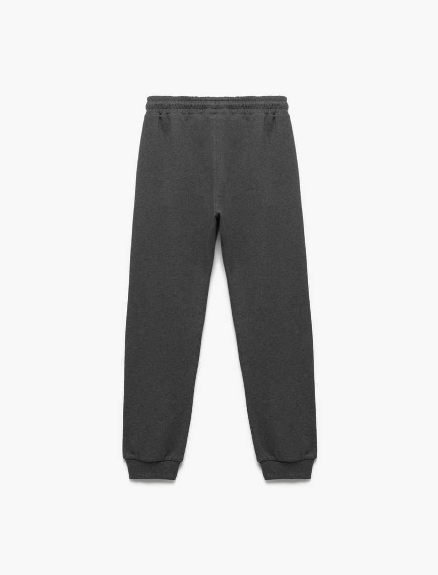  Erkek Çocuk Beli Bağcıklı Cepli Basic Jogger Eşofman Altı