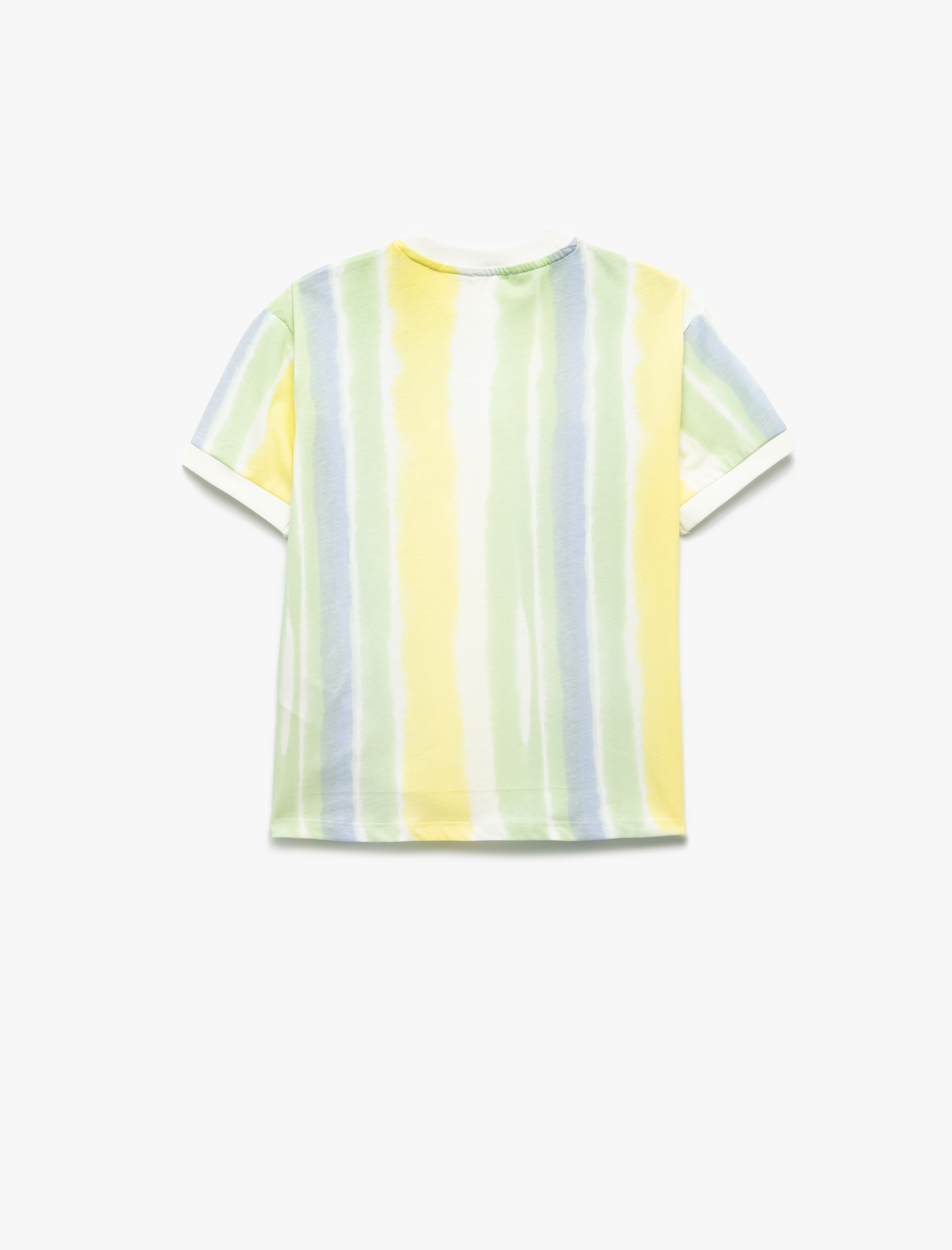  Erkek Çocuk Pamuklu Kısa Kollu Bisiklet Yaka Baskılı Tişört