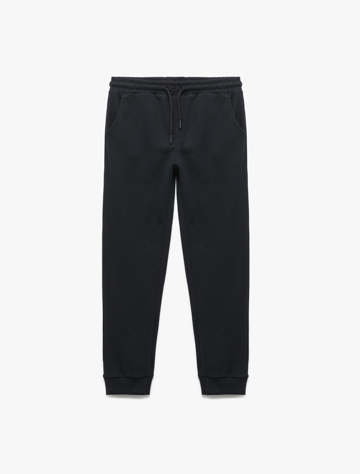 Erkek Çocuk Beli Bağcıklı Cepli Basic Jogger Eşofman Altı