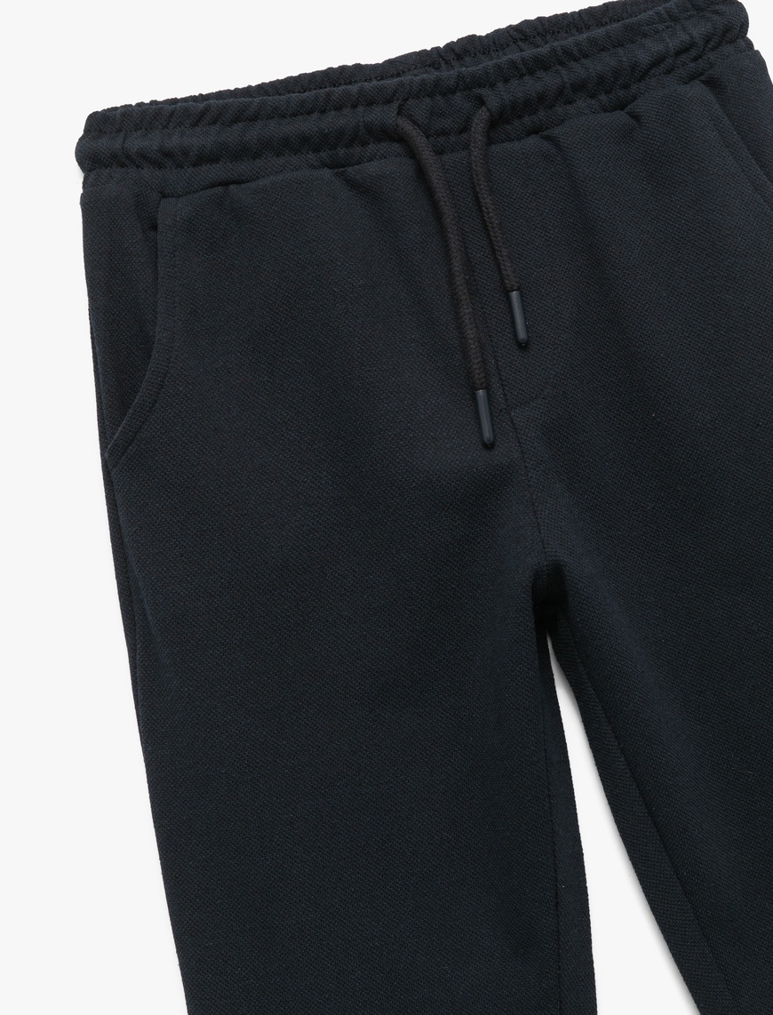 Erkek Çocuk Beli Bağcıklı Cepli Basic Jogger Eşofman Altı