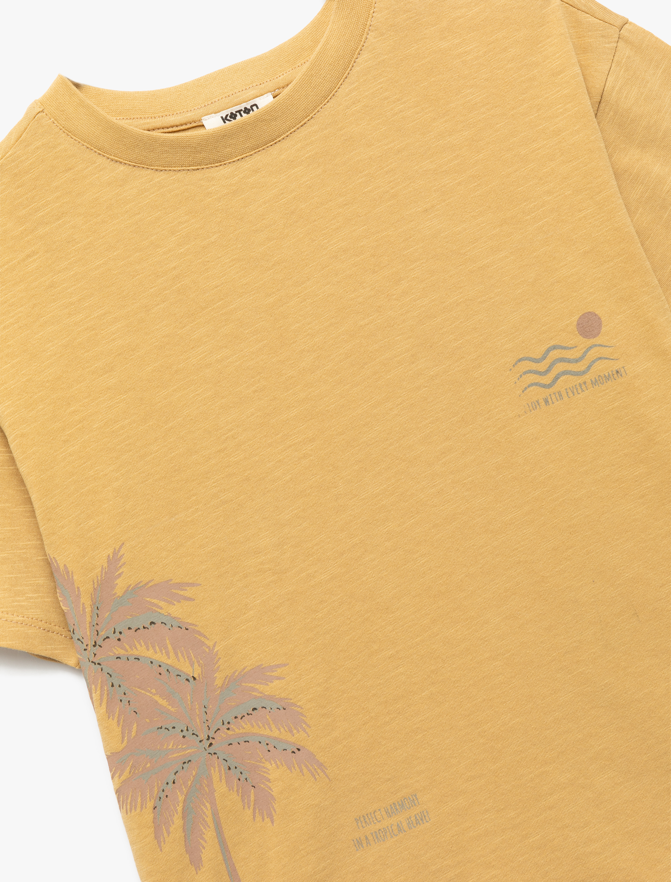  Erkek Çocuk Baskılı Kısa Kollu Bisiklet Yaka Pamuklu Oversize Tişört