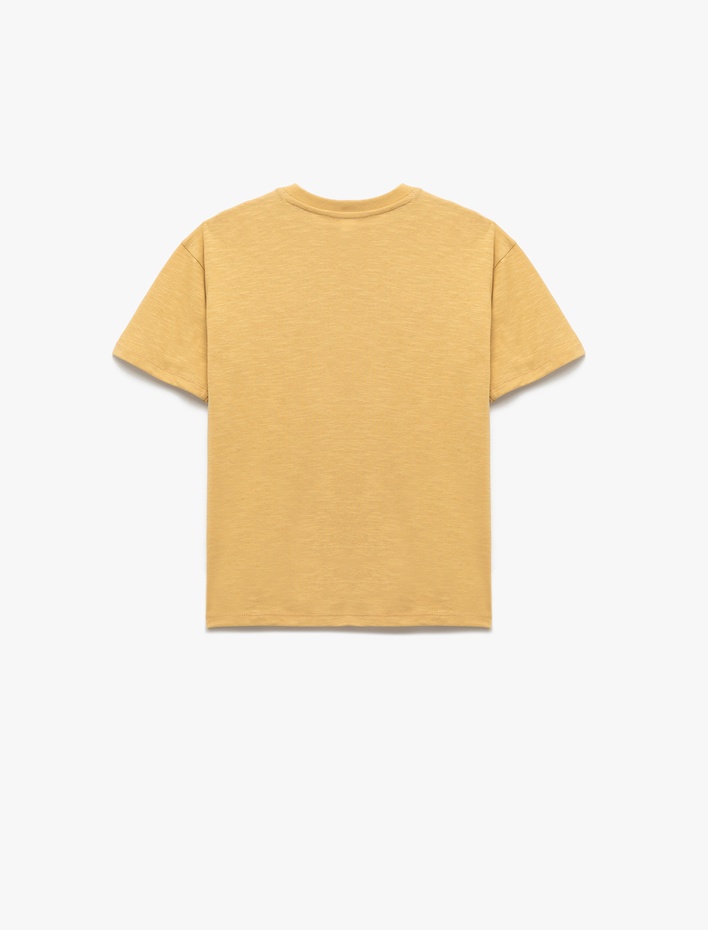 Erkek Çocuk Baskılı Kısa Kollu Bisiklet Yaka Pamuklu Oversize Tişört