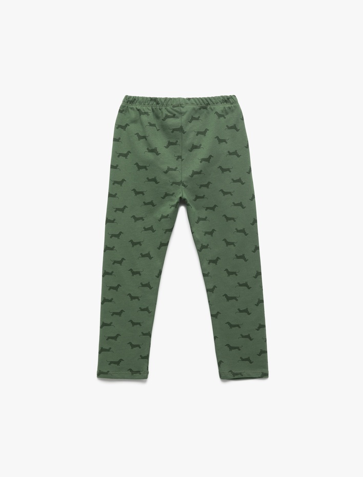 Erkek Bebek Beli Lastikli Köpek Baskılı Pamuklu Eşofman Altı