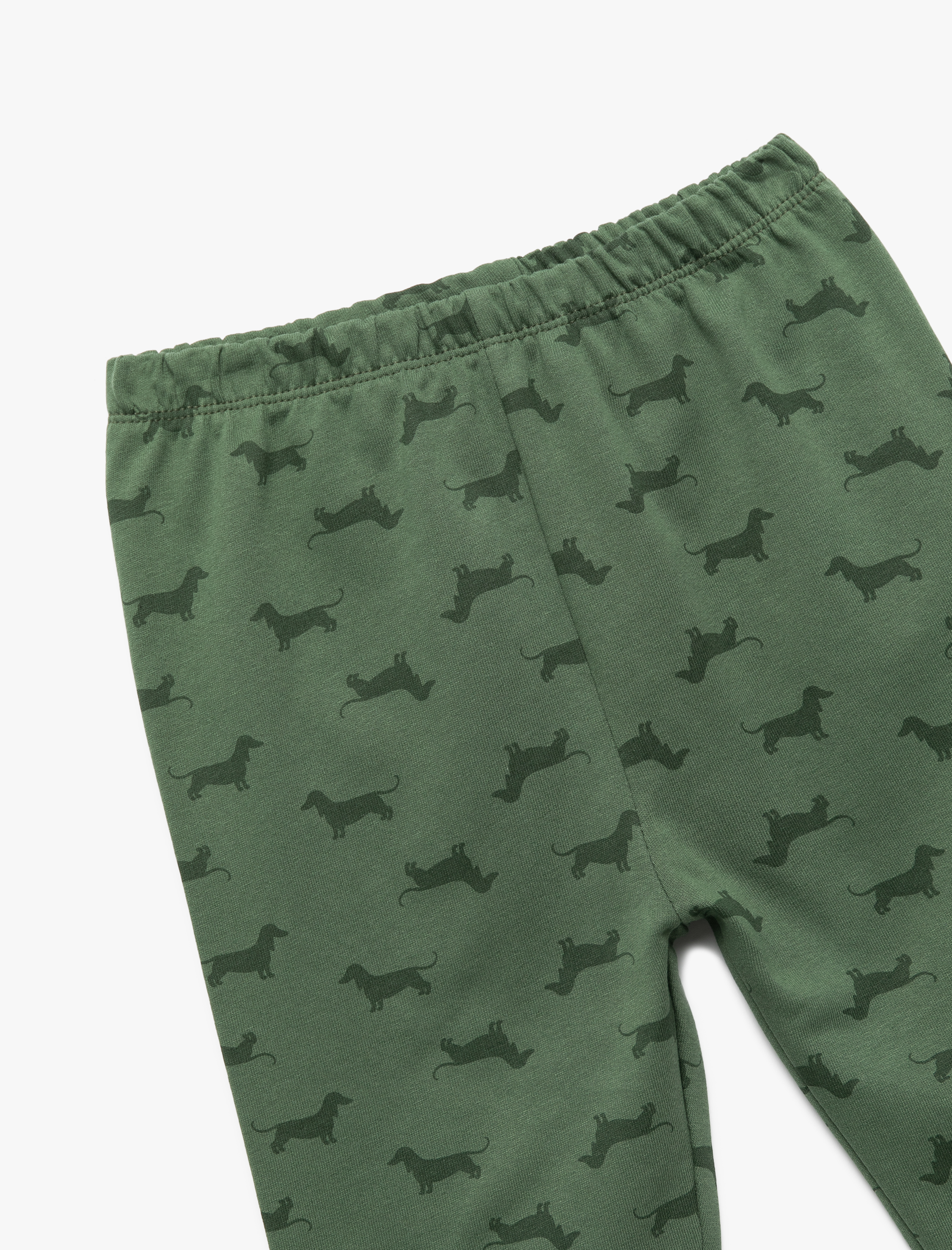  Erkek Bebek Beli Lastikli Köpek Baskılı Pamuklu Şardonlu Eşofman Altı