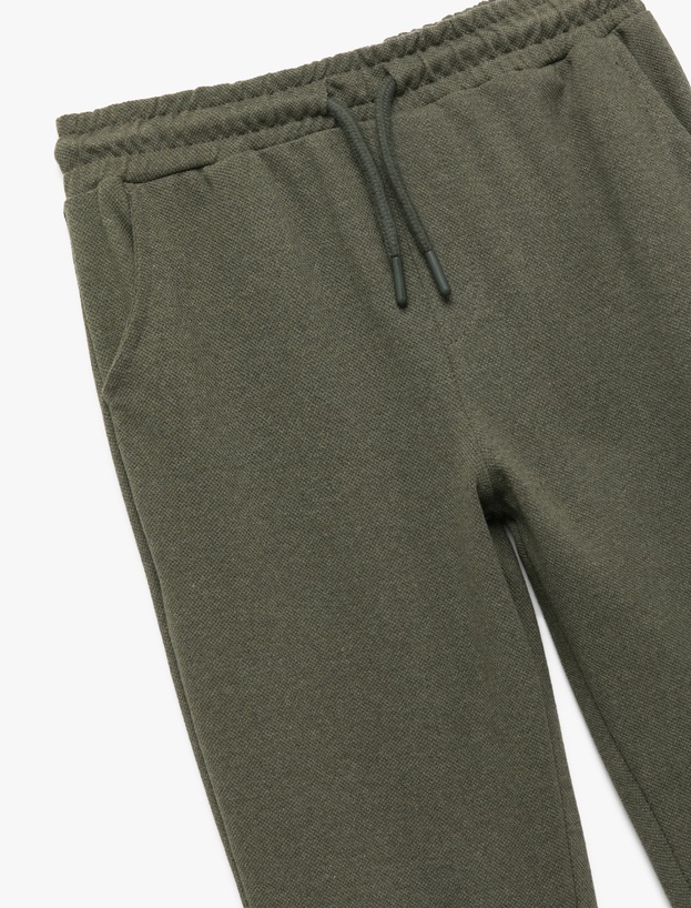 Beli Bağcıklı Cepli Basic Jogger Eşofman Altı_2