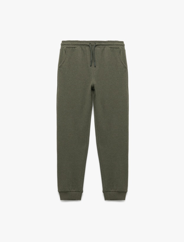 Beli Bağcıklı Cepli Basic Jogger Eşofman Altı_0