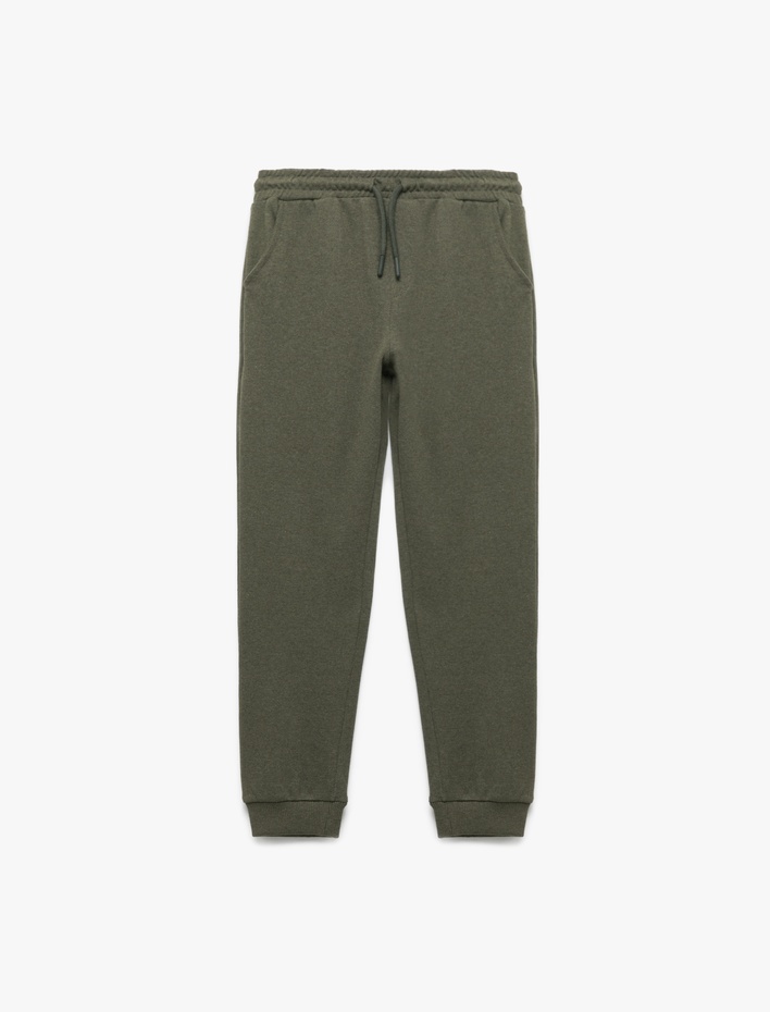 Erkek Çocuk Beli Bağcıklı Cepli Basic Jogger Eşofman Altı