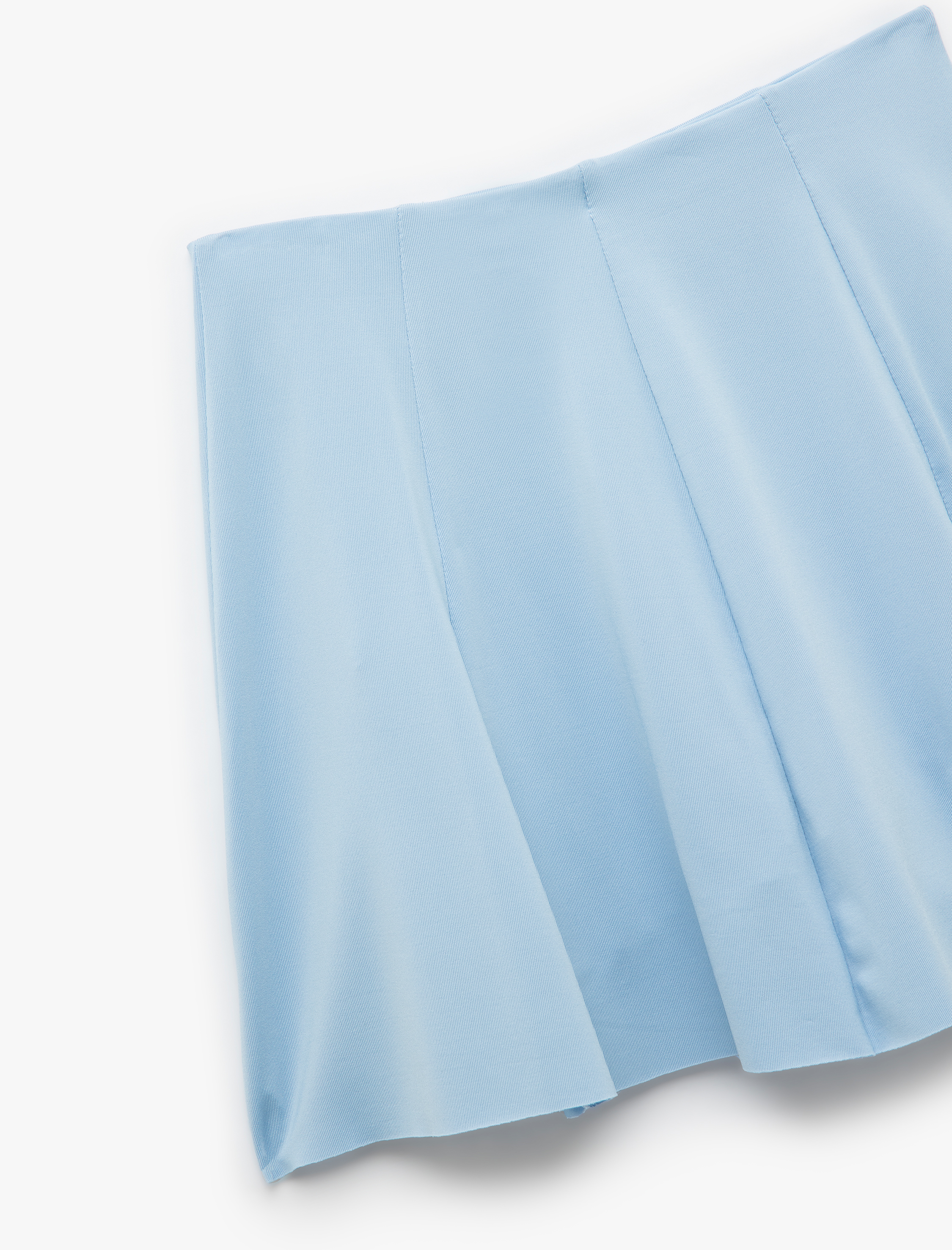   Pileli Mini Spor Şort Etek