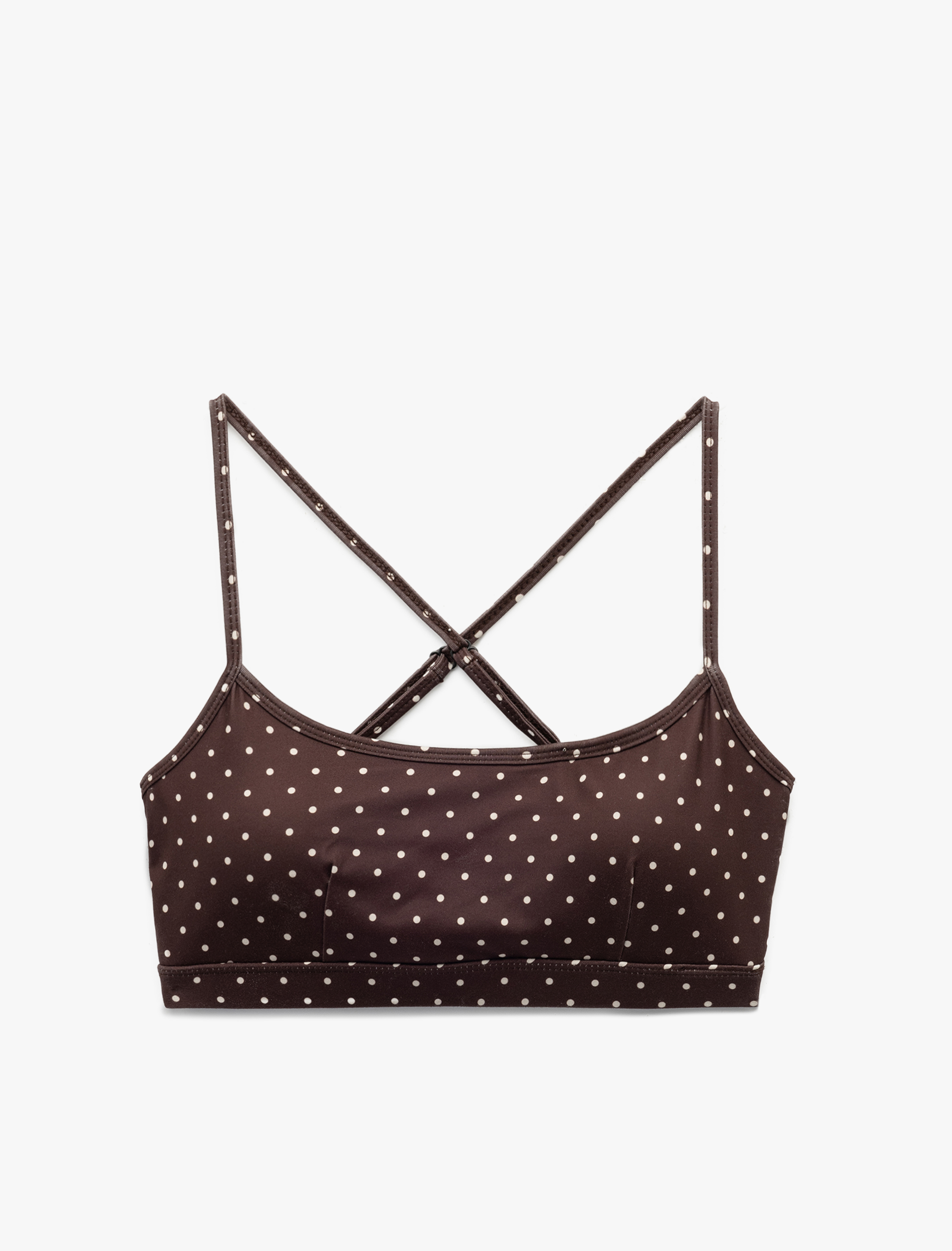   İp Askılı Kolsuz Sırt Detaylı Puantiyeli Kaplı Sporcu Sütyeni