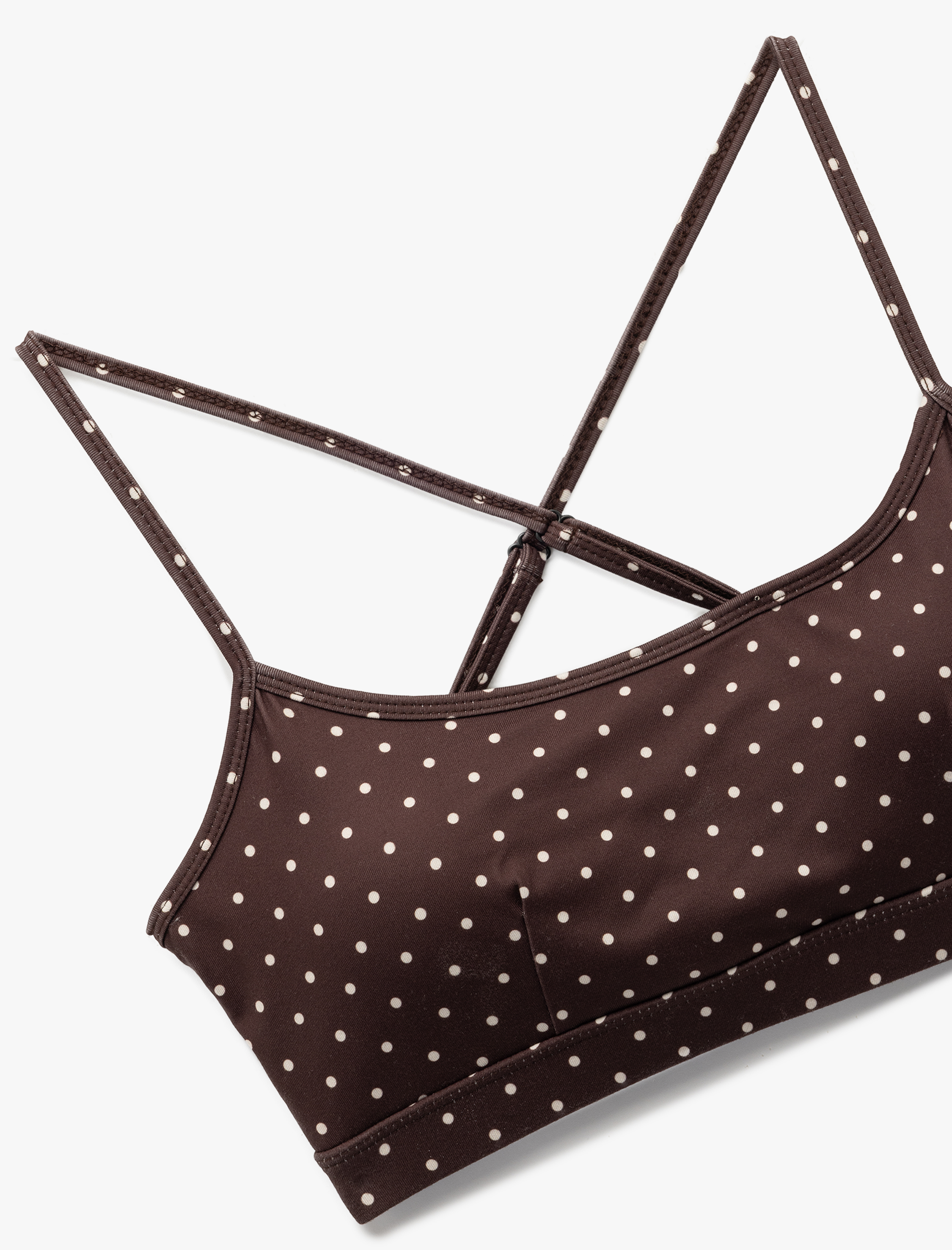   İp Askılı Kolsuz Sırt Detaylı Puantiyeli Kaplı Sporcu Sütyeni