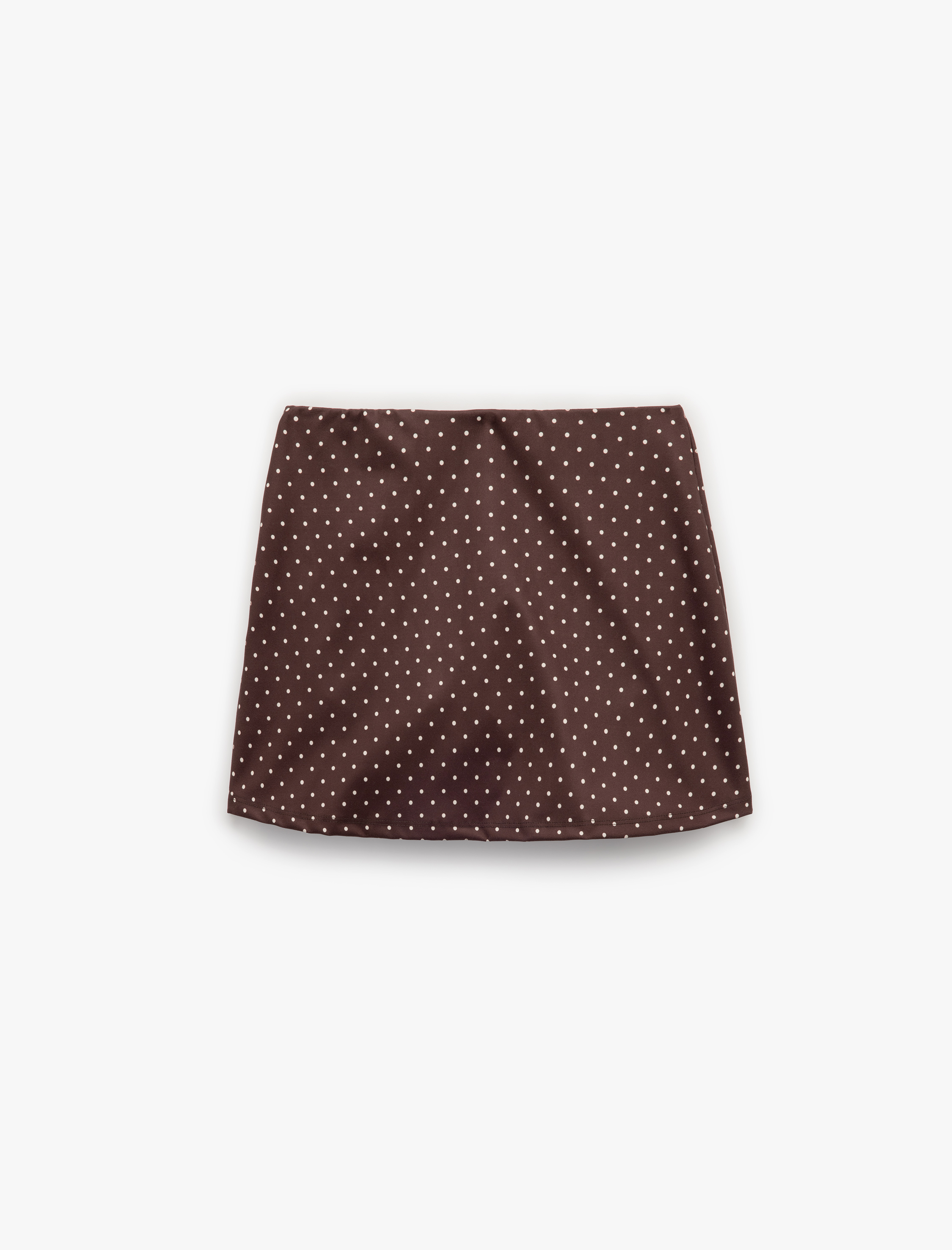   Yüksek Bel Puantiyeli İnterlok Kumaş Spor Şort Etek