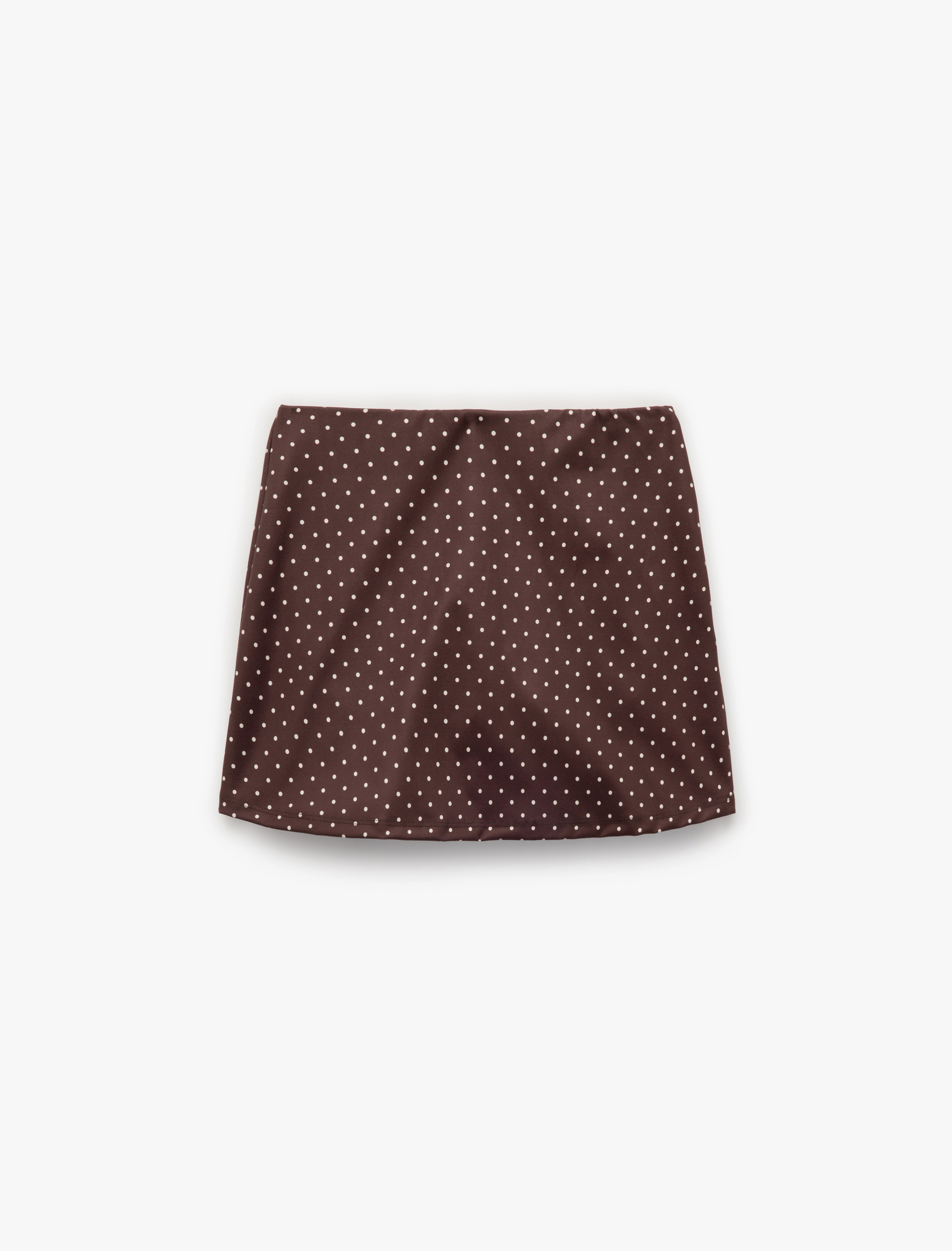   Yüksek Bel Puantiyeli İnterlok Kumaş Spor Şort Etek