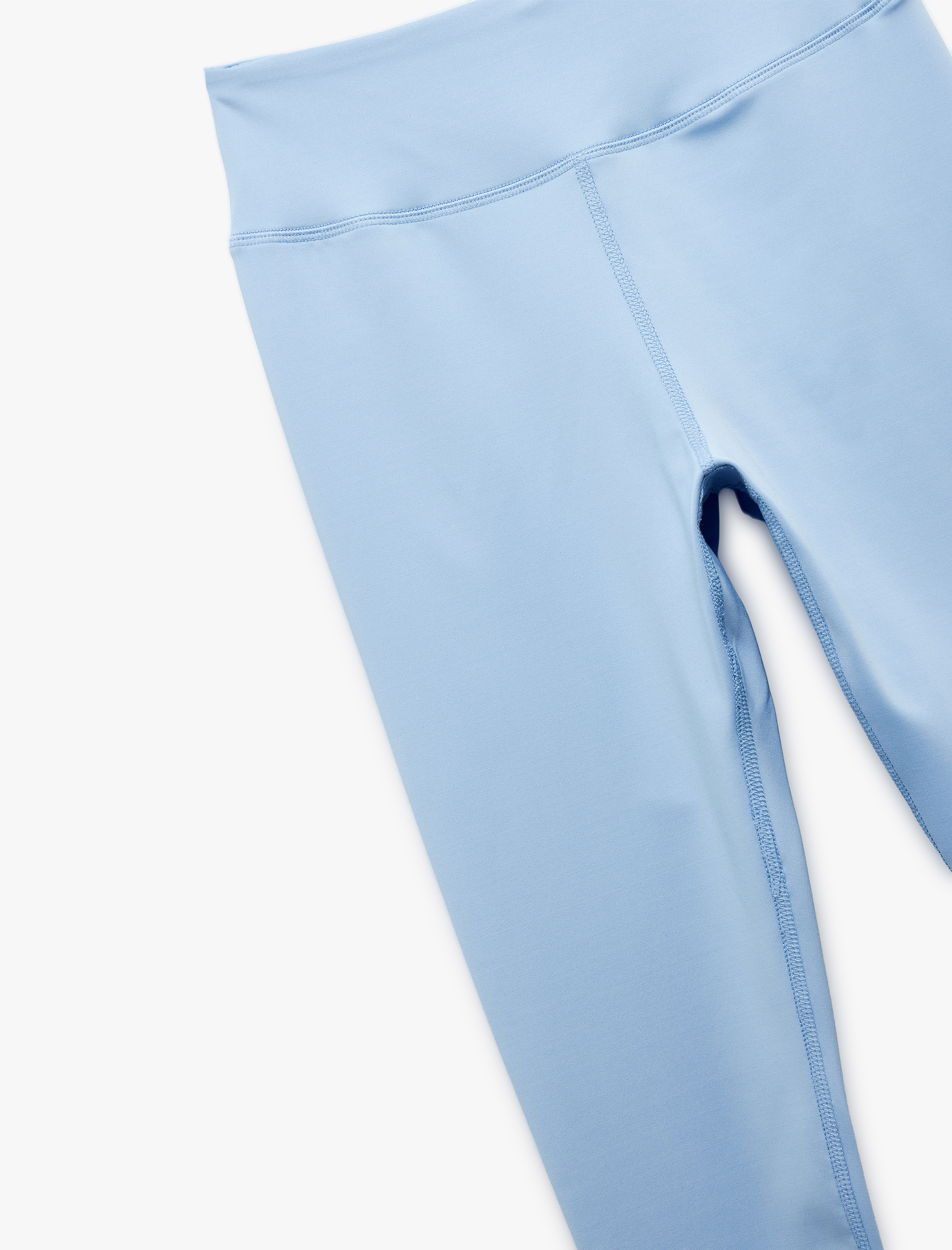   Yüksek Bel Dar Kesim İnterlok Dikiş Detaylı Spor Tayt