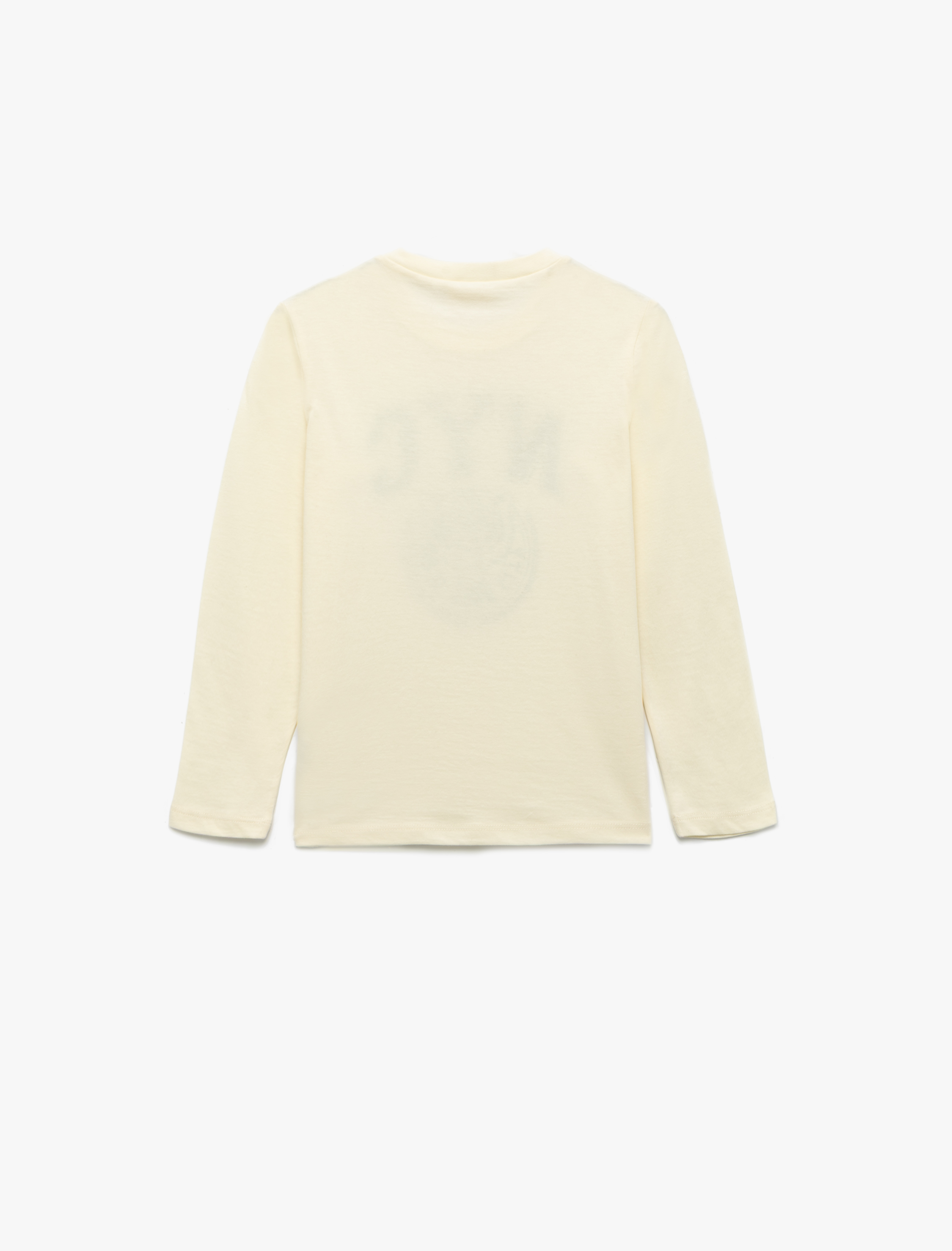  Erkek Çocuk Pamuklu Uzun Kollu Bisiklet Yaka Baskılı Tişört