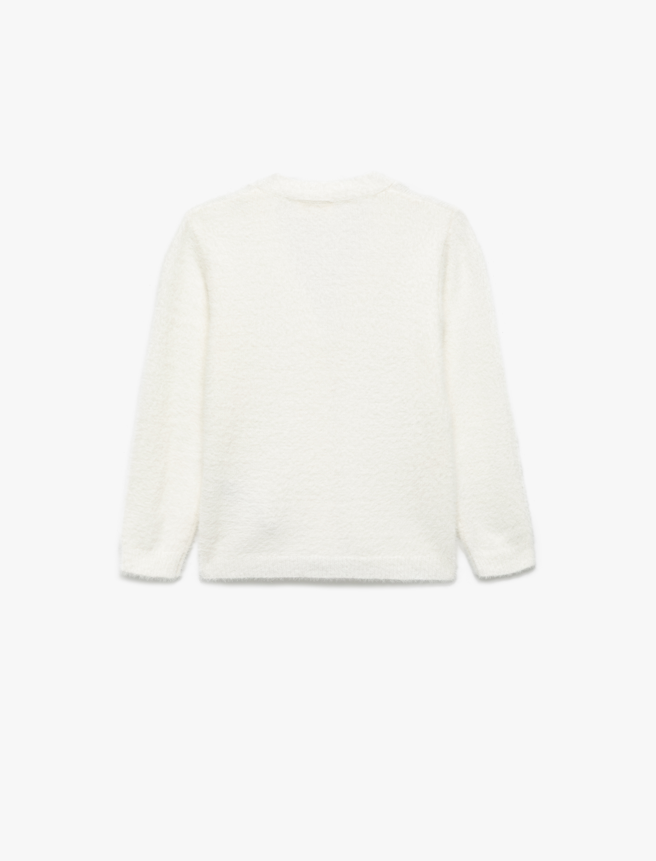  Kız Çocuk Uzun Kollu V Yaka Düğmeli Basic Triko Hırka