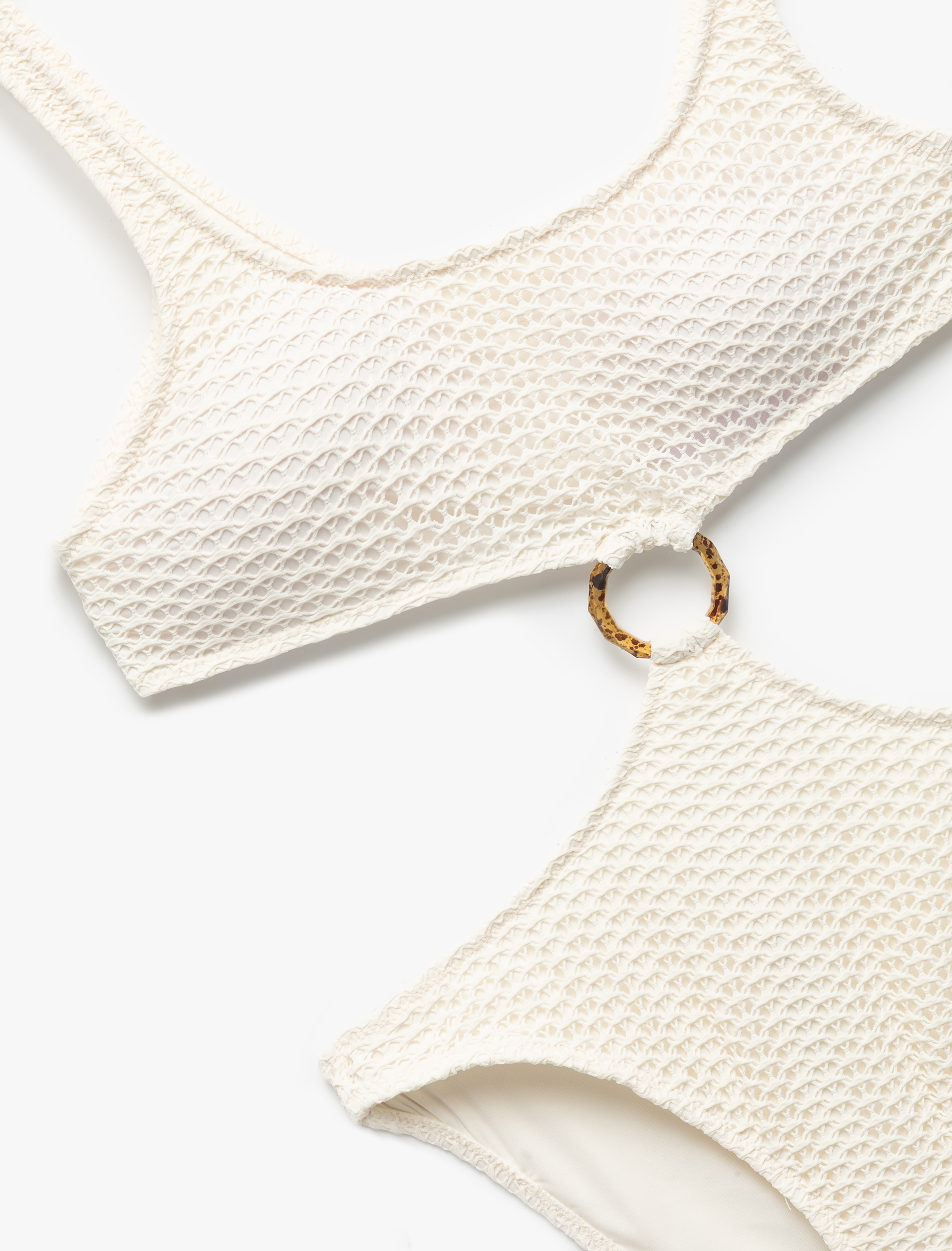   Aksesuar Detaylı Fileli Mayokini