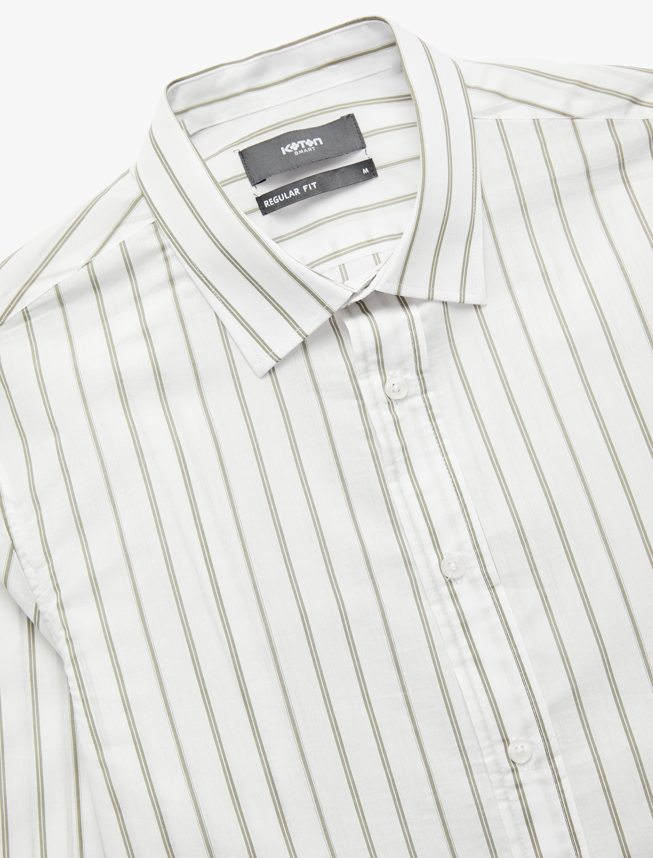   Regular Fit Uzun Kollu Klasik Yaka Pamuklu Poplin Gömlek