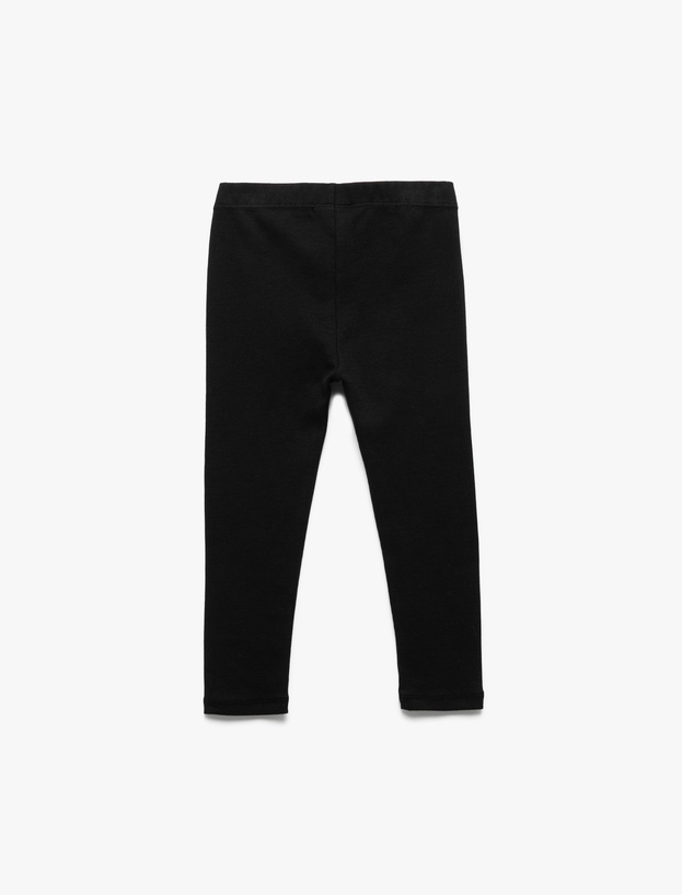 Pamuklu Beli Lastikli Basic Tayt_1