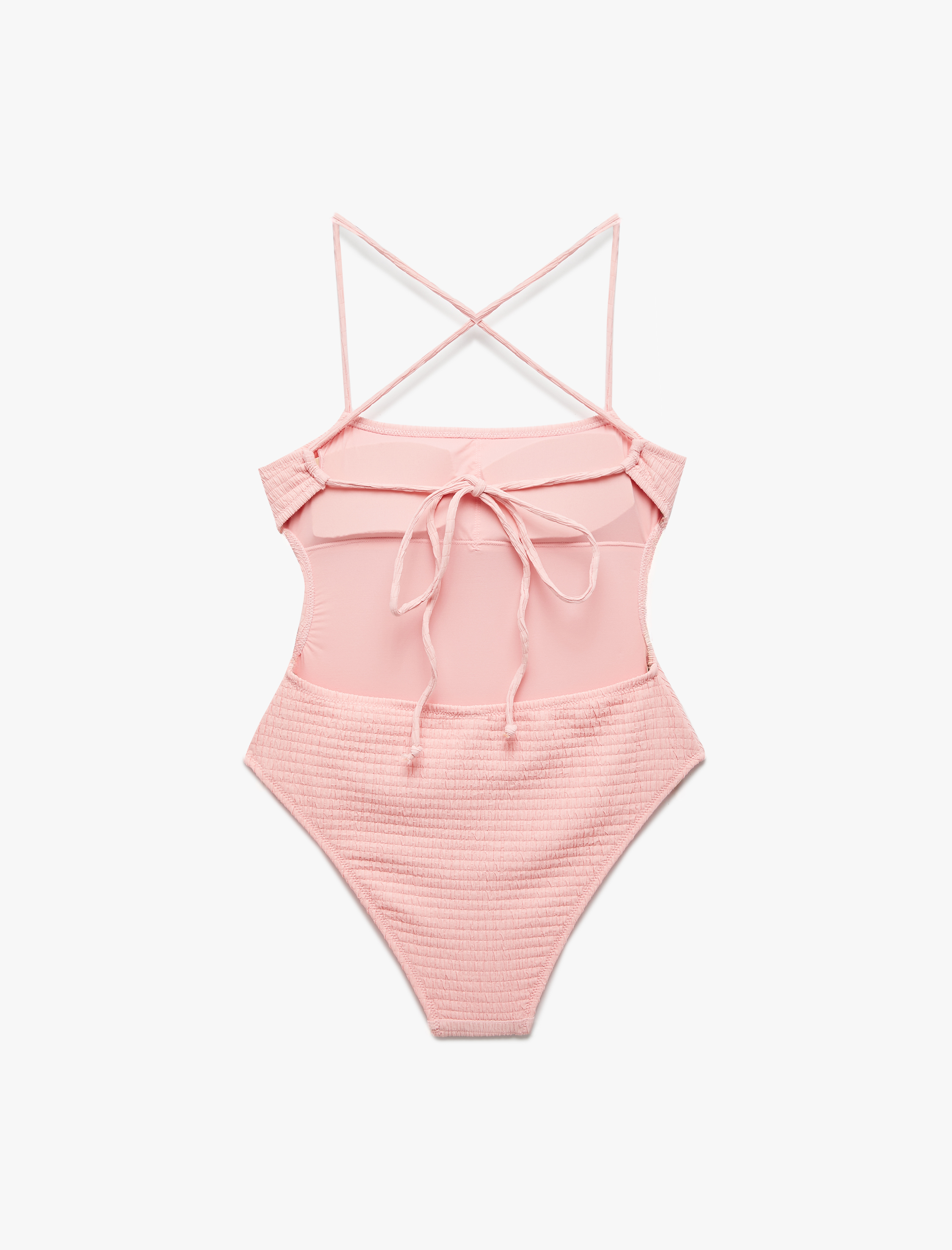   Çapraz İnce Askılı Dokulu Mayo