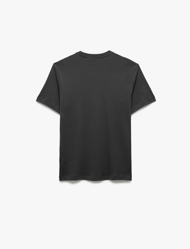 Regular Fit Bisiklet Yaka Pamuklu Kısa Kollu Basic Tişört_1