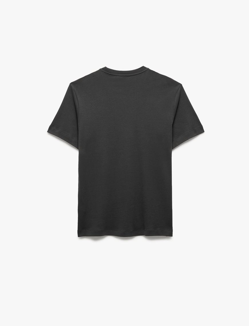   Regular Fit Bisiklet Yaka Pamuklu Kısa Kollu Basic Tişört