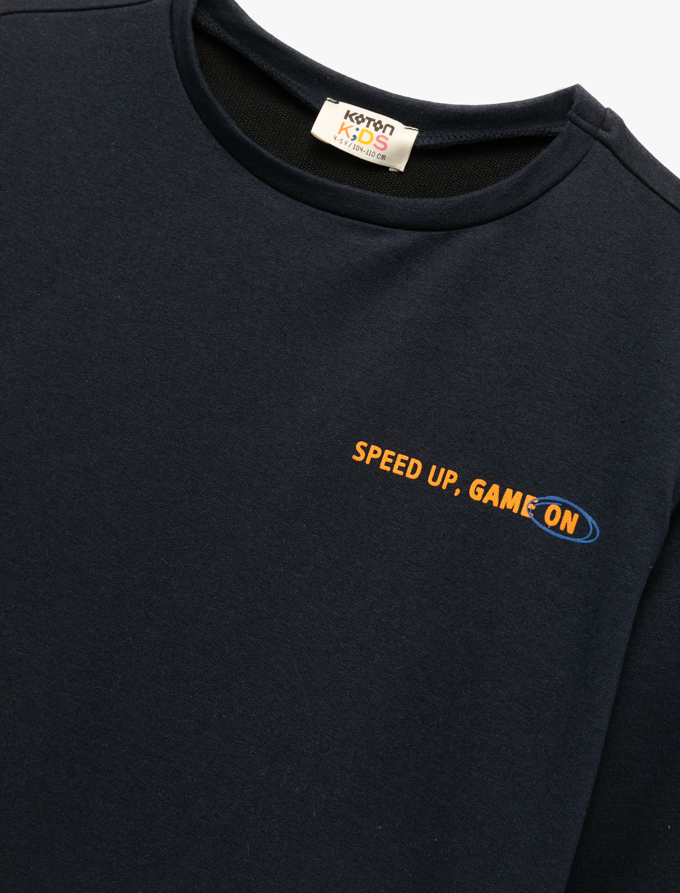  Erkek Çocuk Uzun Kollu Bisiklet Yaka Baskılı Sweatshirt