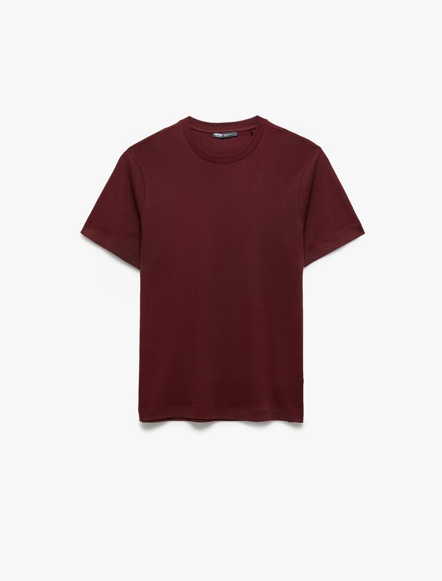   Regular Fit Bisiklet Yaka Pamuklu Kısa Kollu Basic Tişört
