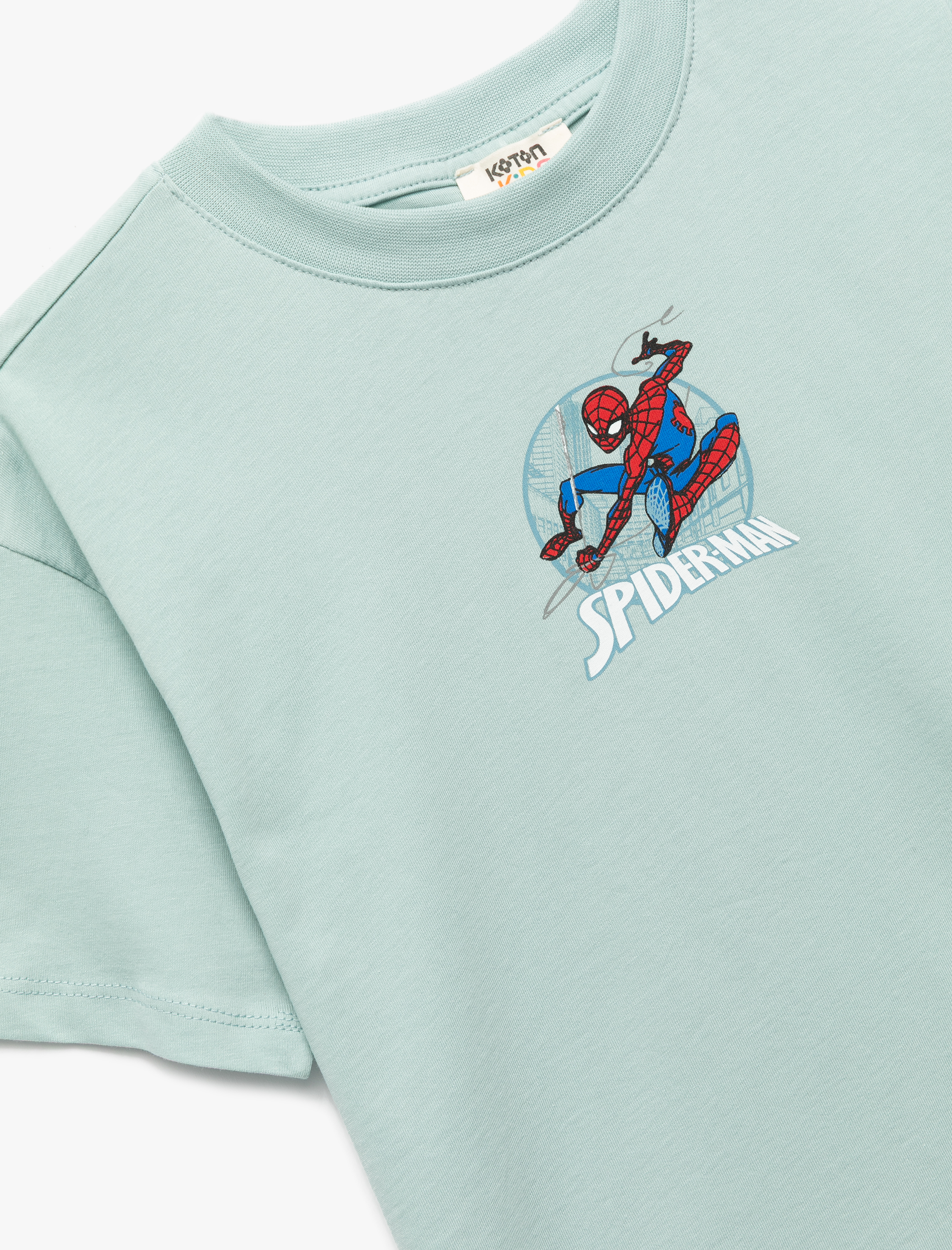  Erkek Çocuk Lisanslı Örümcek Adam Baskılı Kısa Kollu Pamuklu Tişört