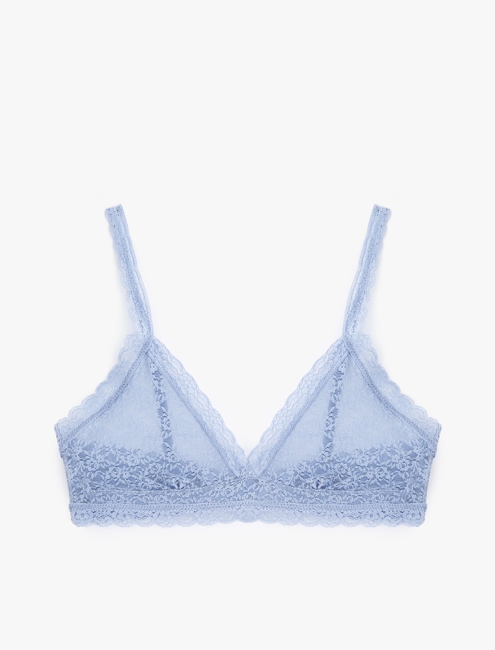  Transparan Dantelli Bralet Sütyen