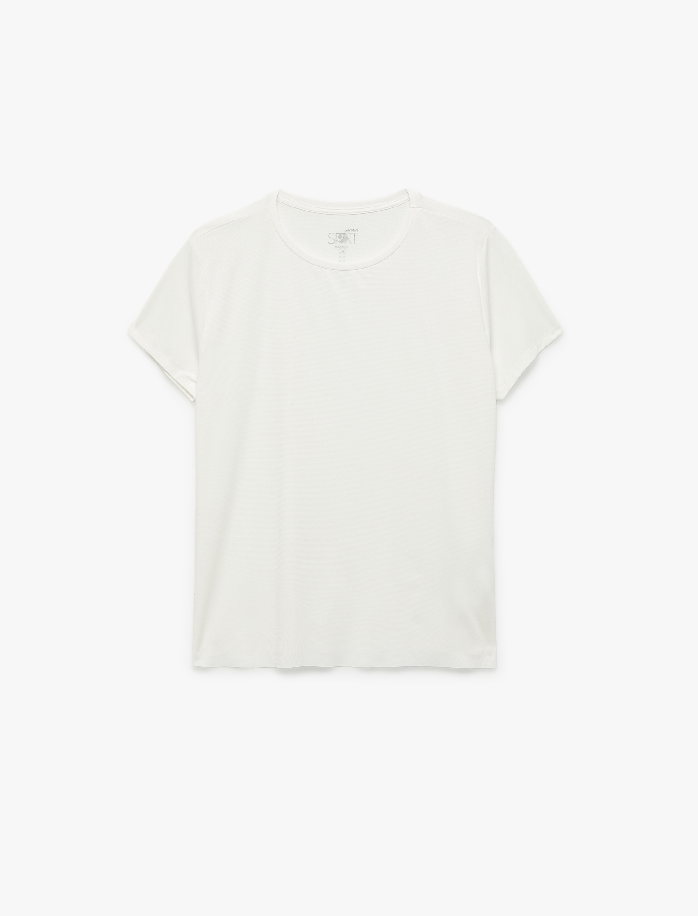   Kısa Kollu Bisiklet Yaka Arkası Baskılı Oversize Spor Tişört