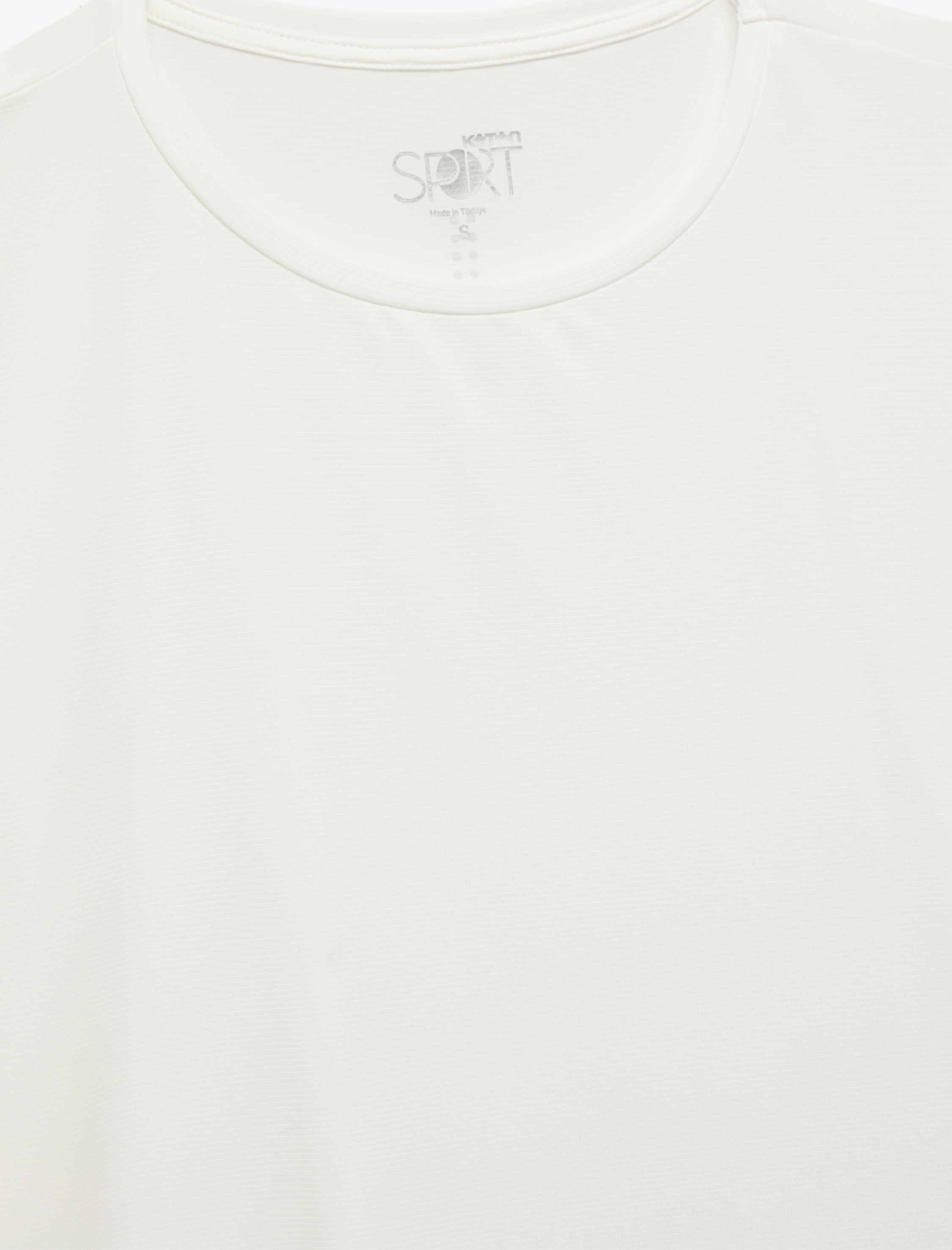   Kısa Kollu Bisiklet Yaka Arkası Baskılı Oversize Spor Tişört