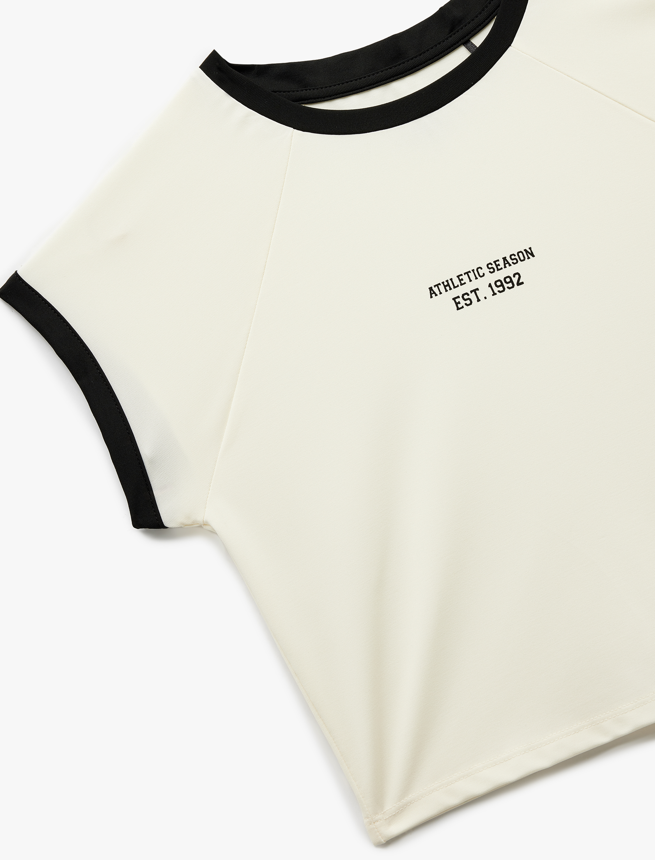   Kolsuz Bisiklet Yaka Biyeli Baskılı Spor Tişört