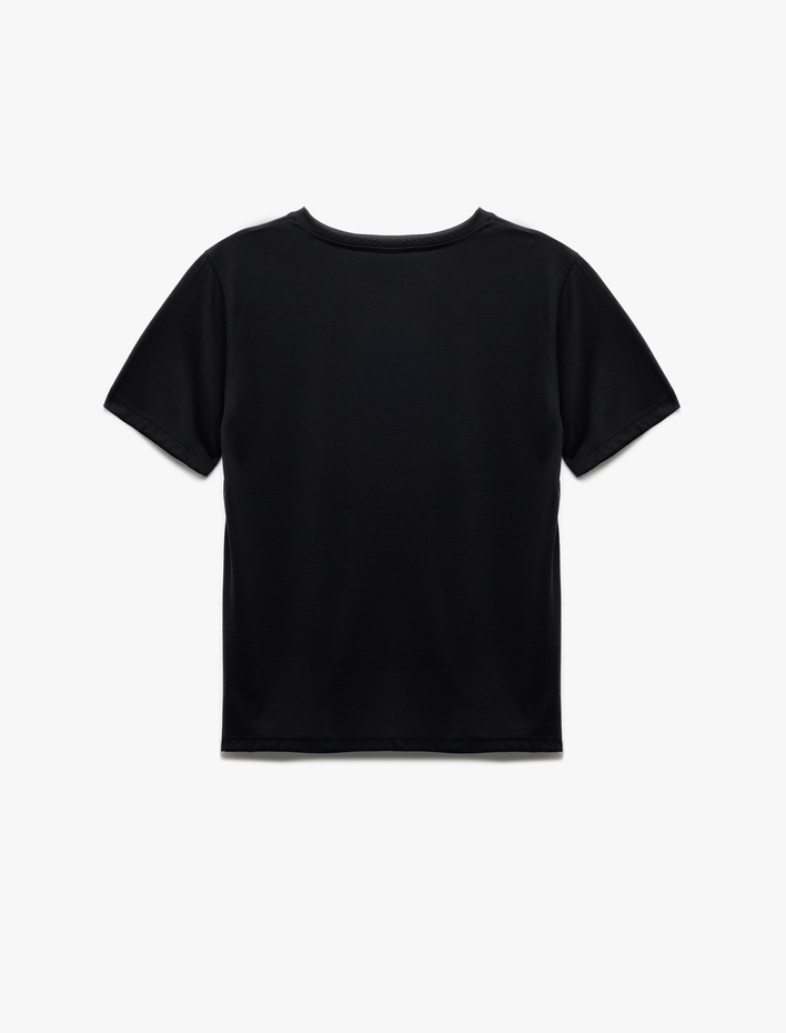  Kısa Kollu Bisiklet Yaka Spor Modal Tişört