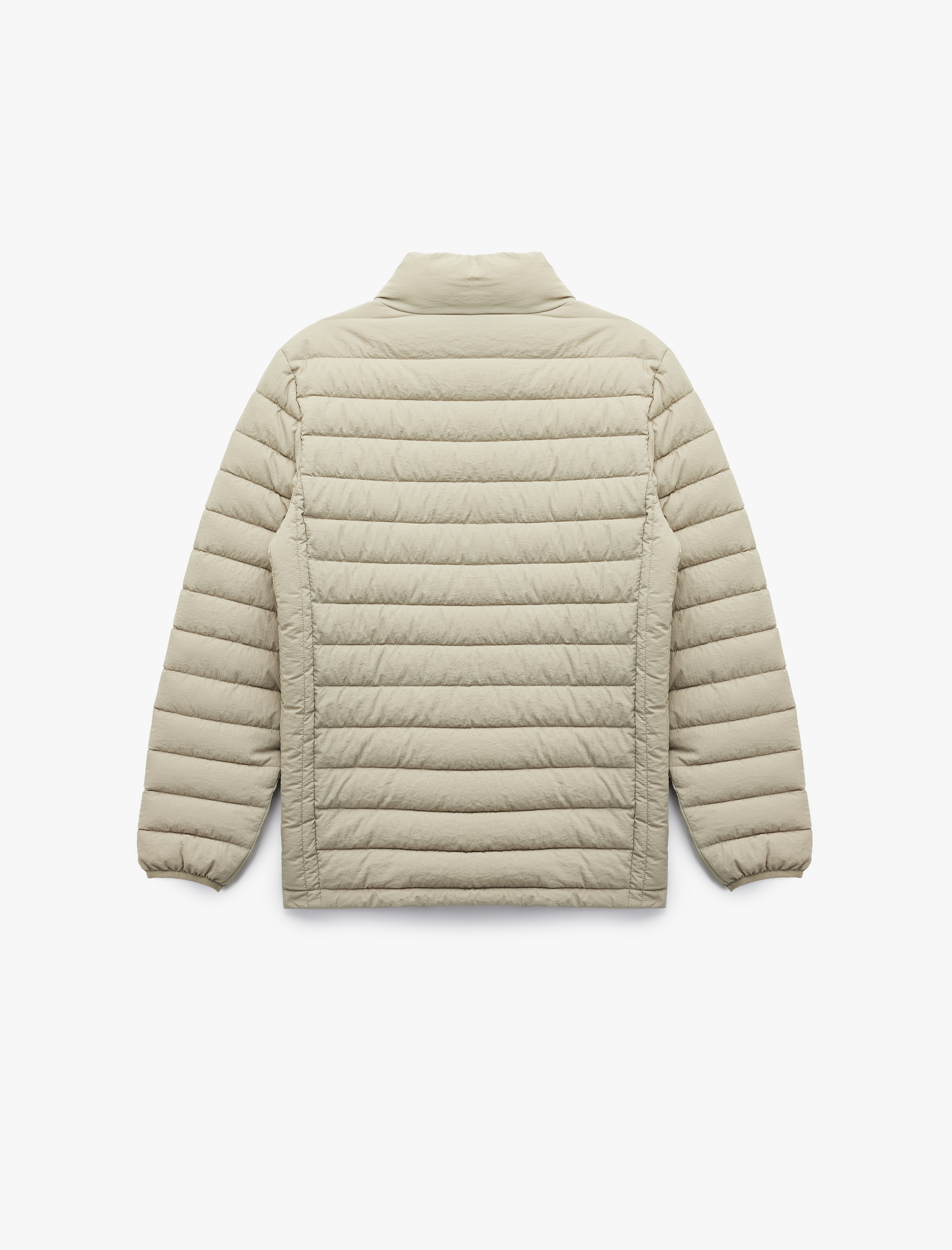 Fermuarlı Cepli Dik Yaka Basic Şişme Mont