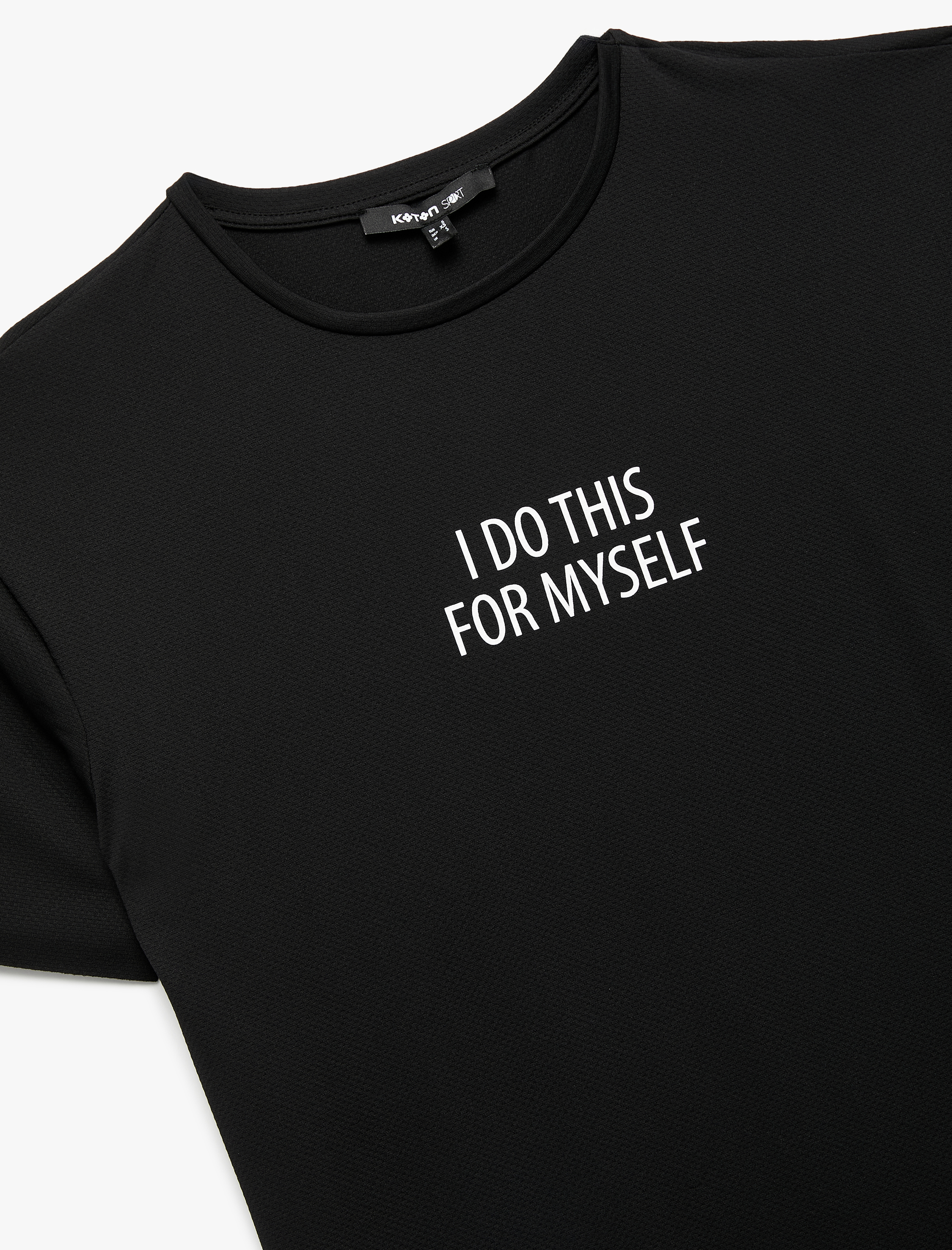   Kısa Kollu Bisiklet Yaka Baskılı Oversize Spor Tişört