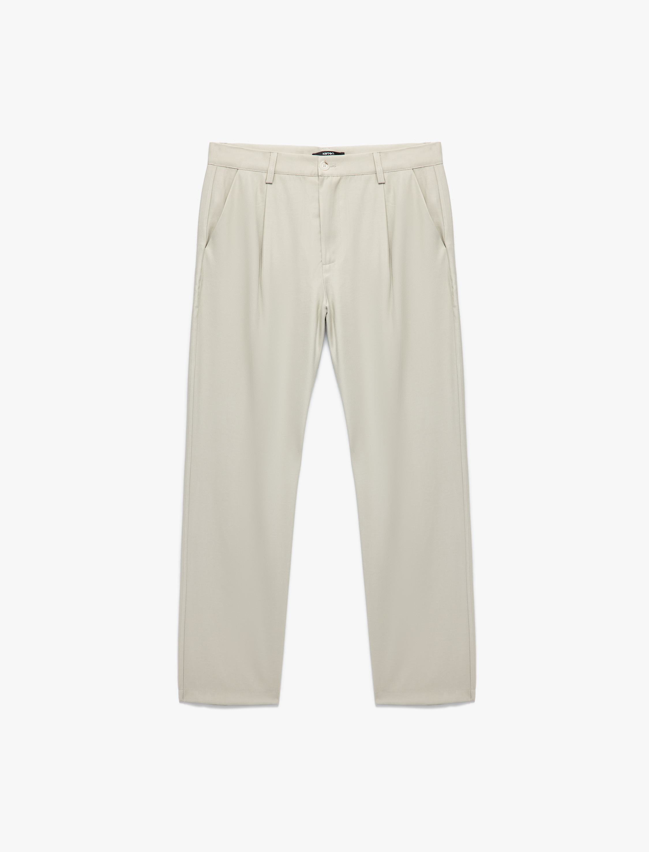   Oversize Viskon Cep Detaylı Rayon Pileli Kumaş Pantolon