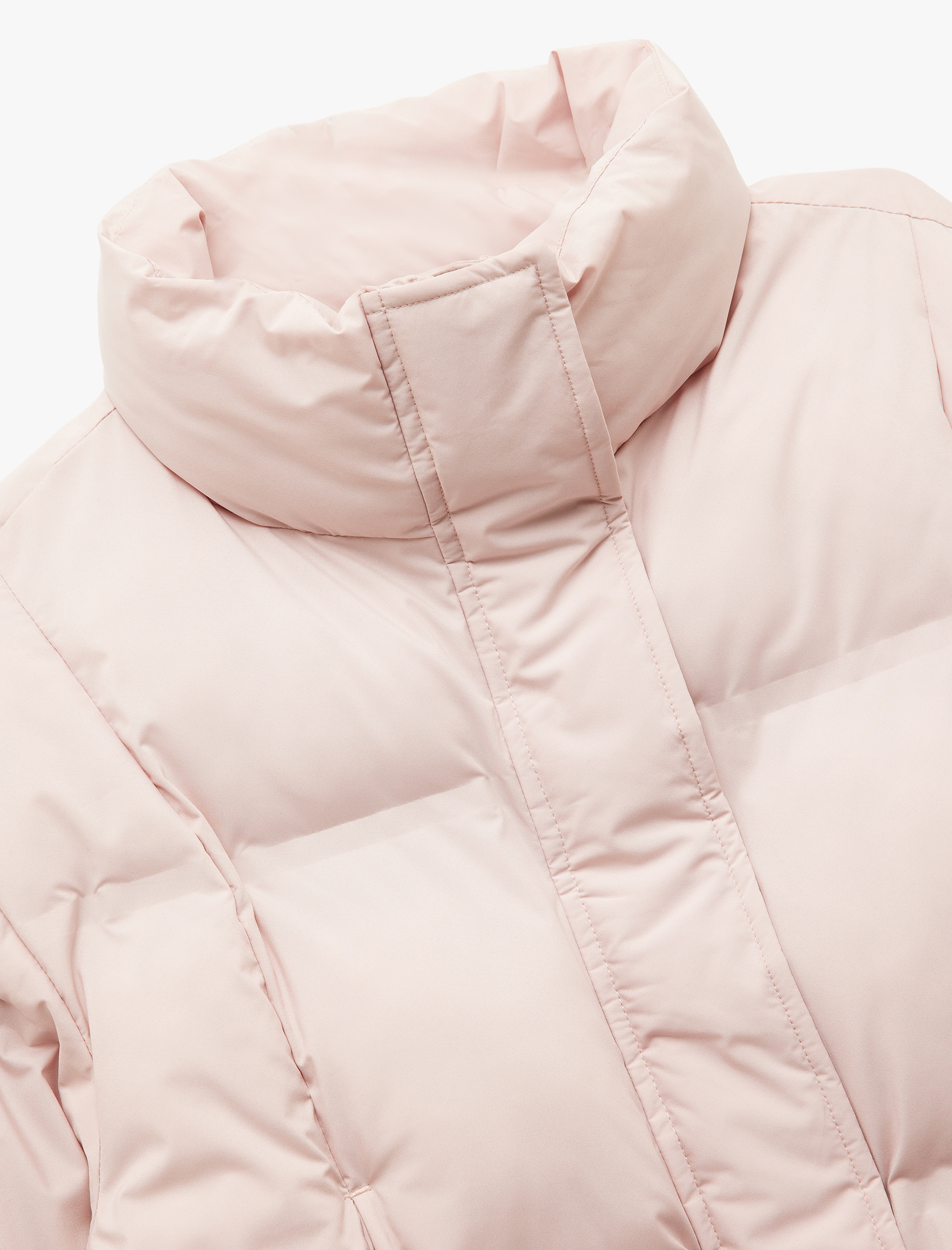   Dik Yaka Uzun Kollu Su İtici Crop Şişme Mont