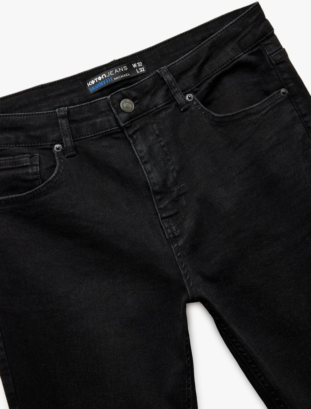 Normal Bel Pamuklu Skinny Fit Jean Pantolon - Michael Jean_2