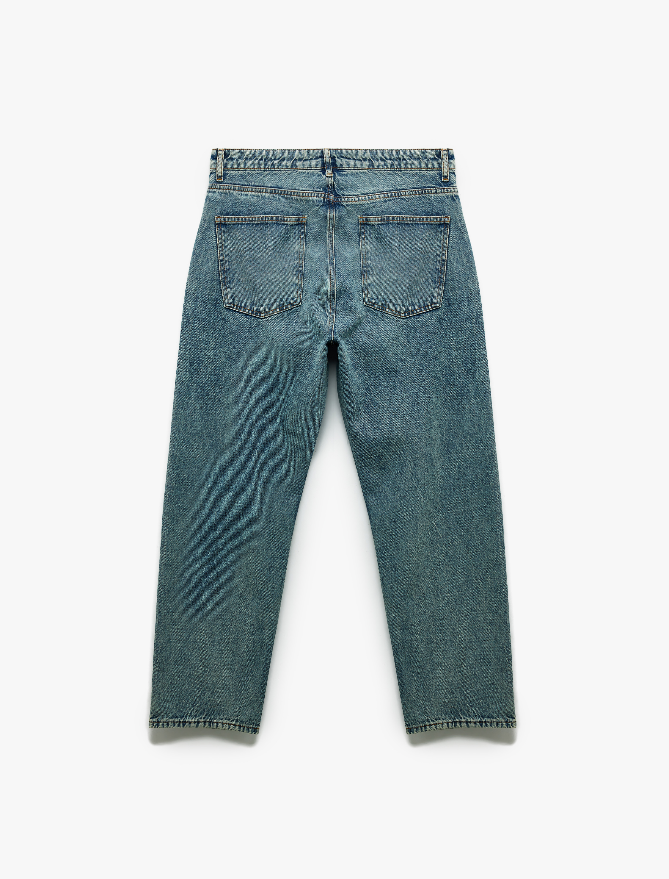   Pamuklu Cep Detaylı Bol Baggy Jean Pantolon