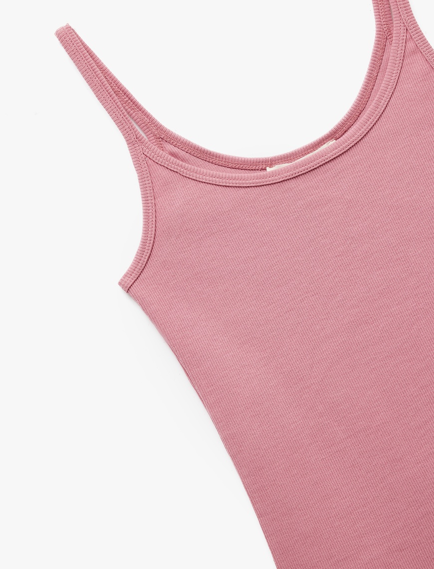   Pamuklu U Yaka Slim Fit Fitilli Atlet