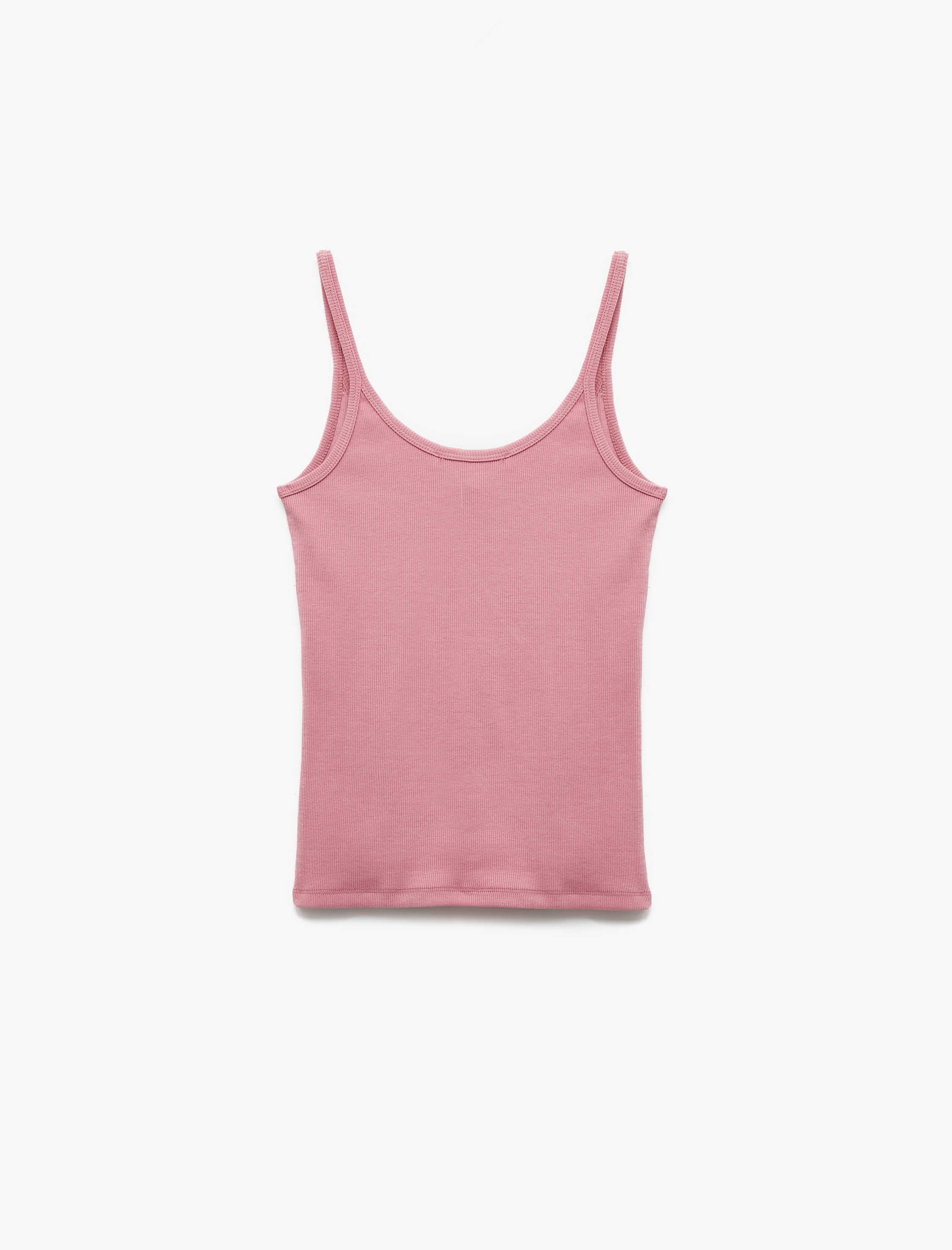   Pamuklu U Yaka Slim Fit Fitilli Atlet