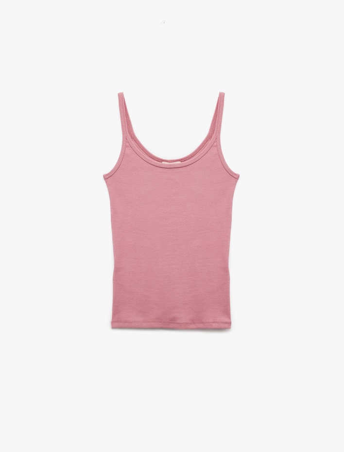  Pamuklu U Yaka Slim Fit Fitilli Atlet