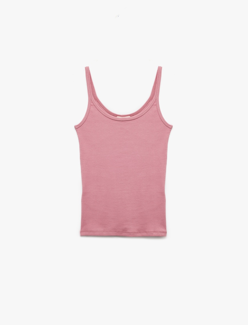   Pamuklu U Yaka Slim Fit Fitilli Atlet