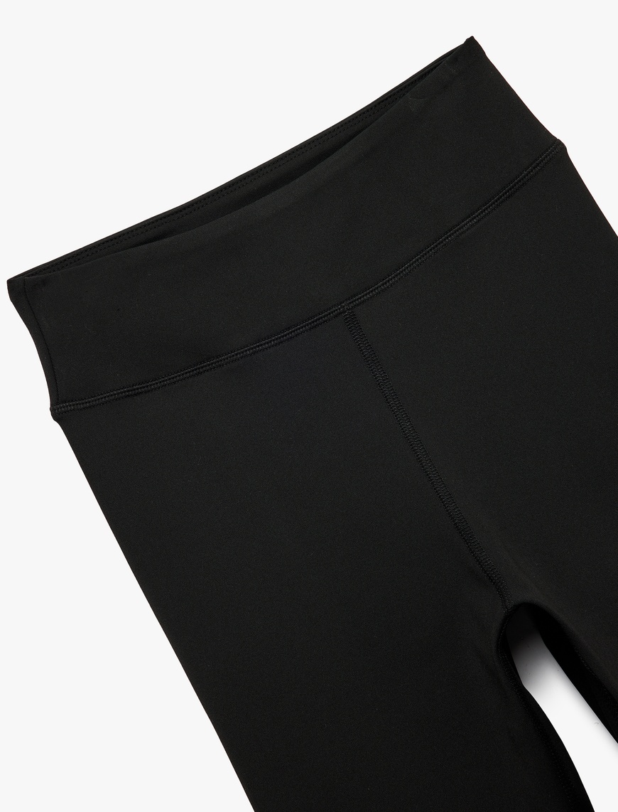   Yüksek Bel Slim Fit Uzun Basic Spor Tayt