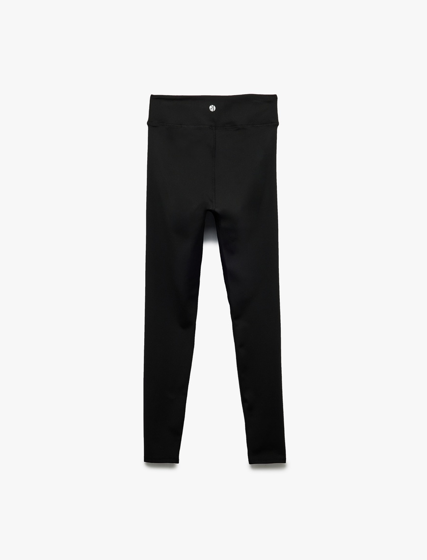   Yüksek Bel Slim Fit Uzun Basic Spor Tayt